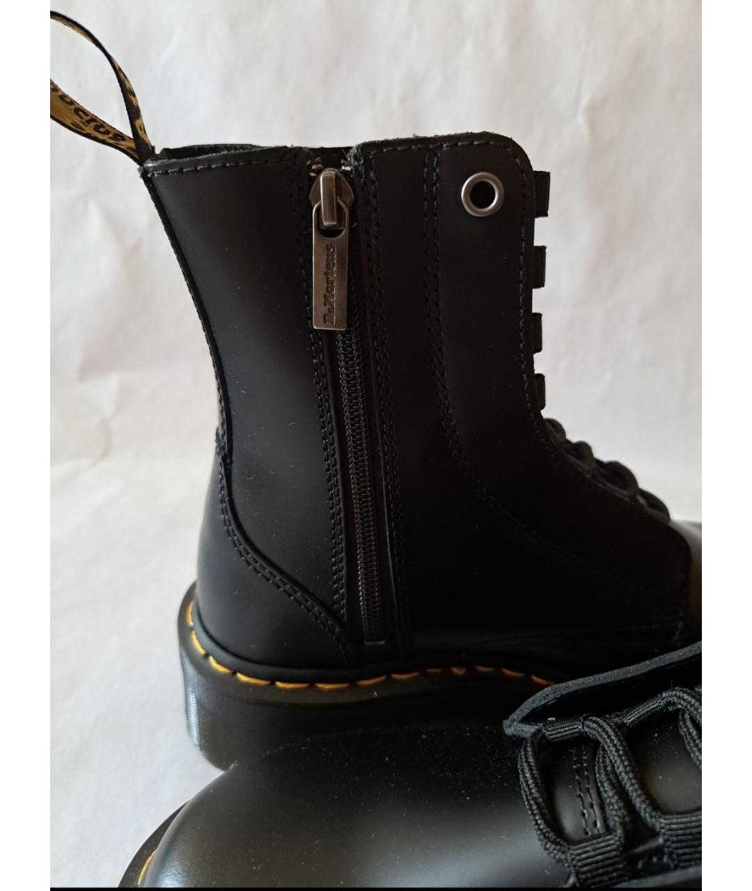 DR. MARTENS Черные кожаные высокие ботинки, фото 9