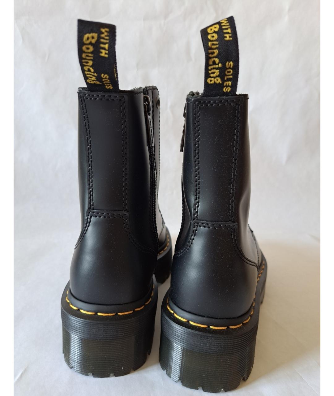 DR. MARTENS Черные кожаные высокие ботинки, фото 3