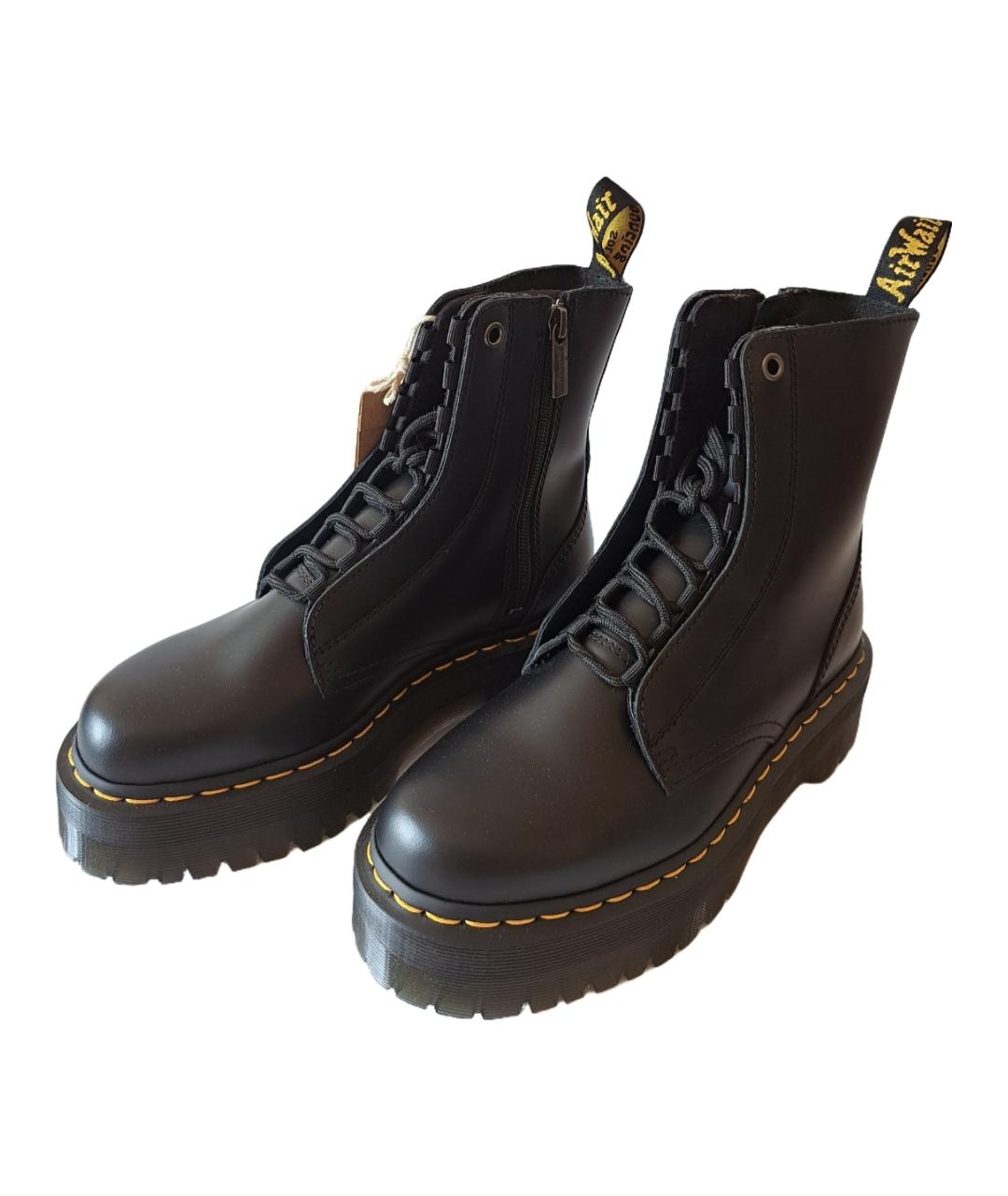 DR. MARTENS Черные кожаные высокие ботинки, фото 2