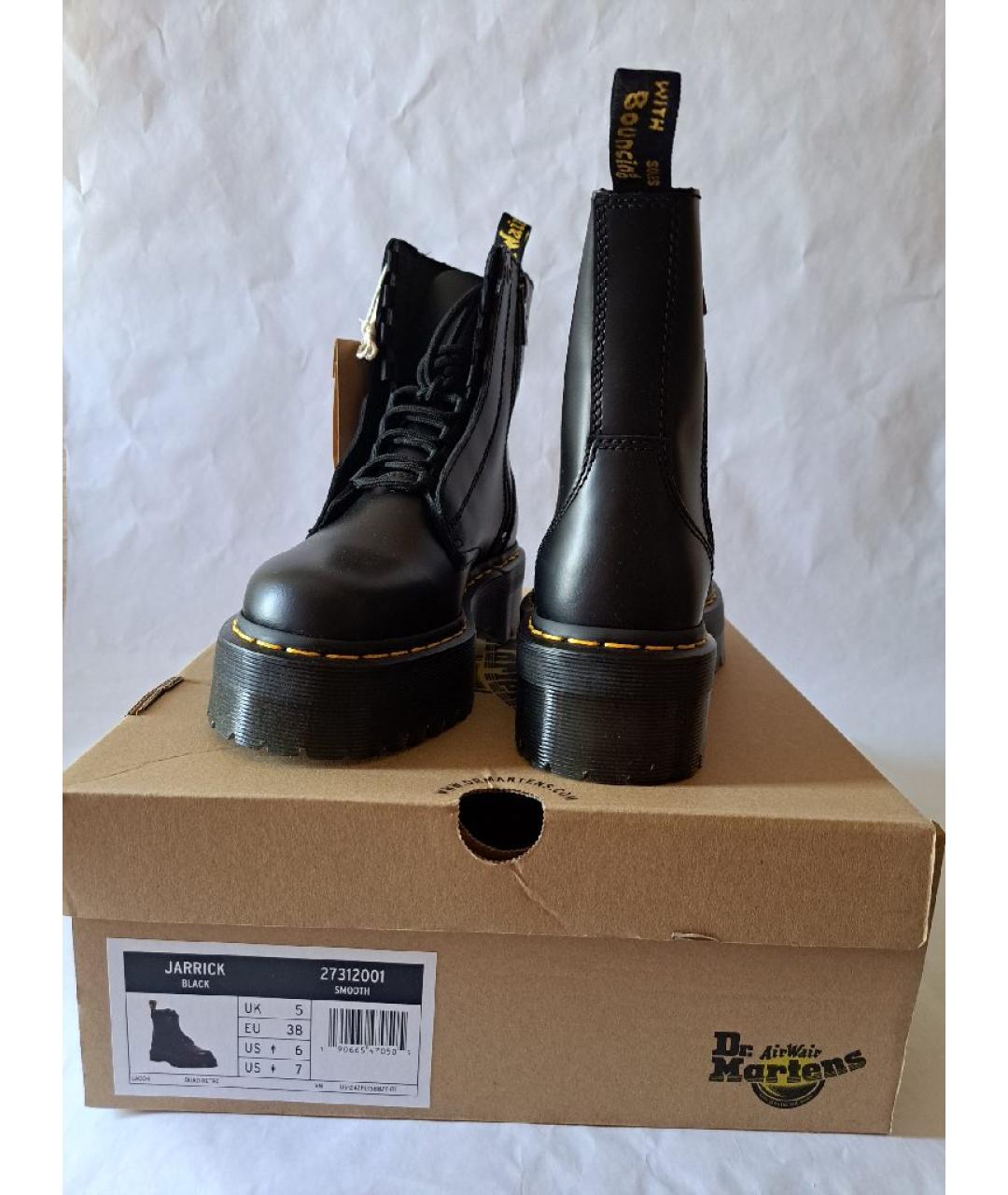 DR. MARTENS Черные кожаные высокие ботинки, фото 6