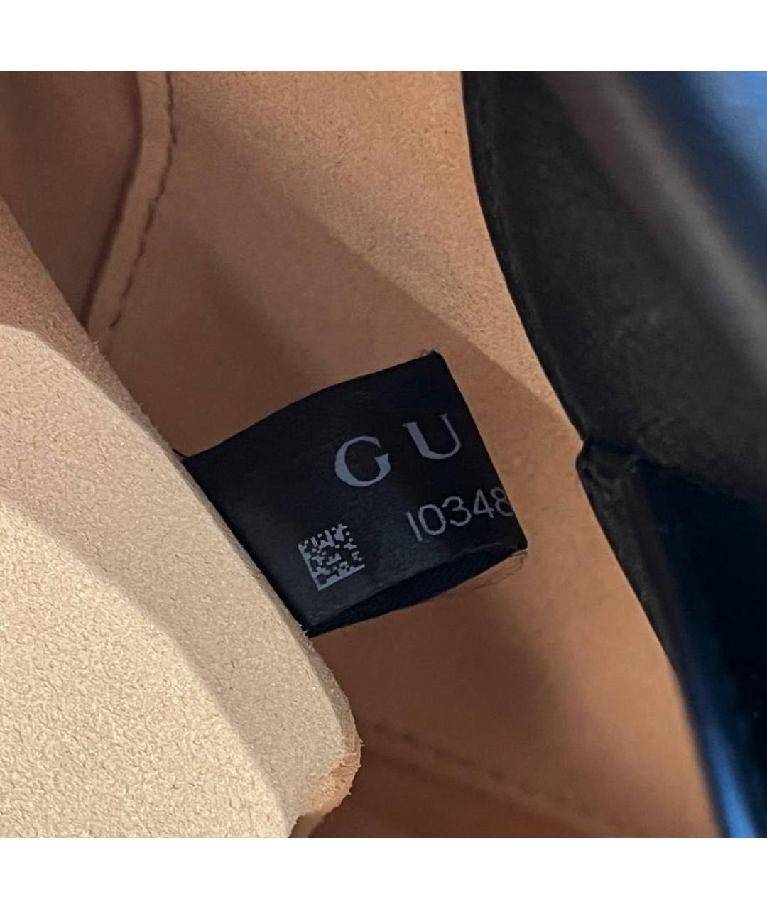 GUCCI Черная кожаная сумка через плечо, фото 8