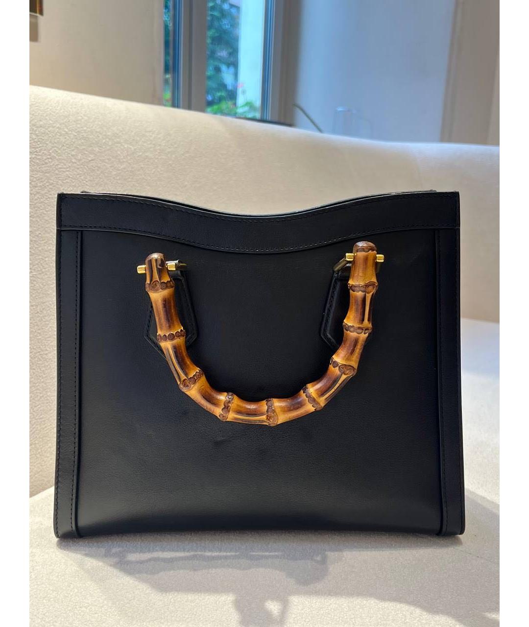 GUCCI Черная кожаная сумка через плечо, фото 2