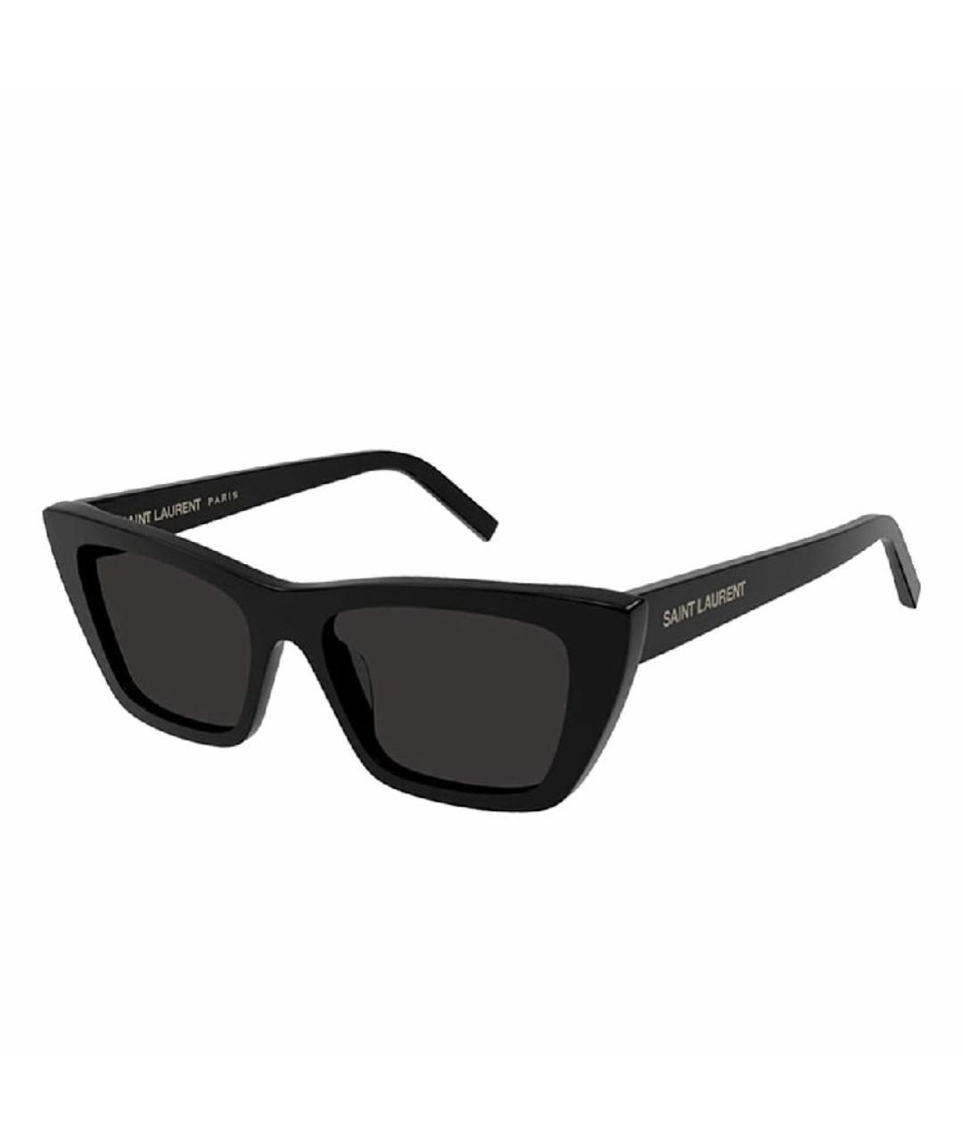 SAINT LAURENT Черные пластиковые солнцезащитные очки, фото 1