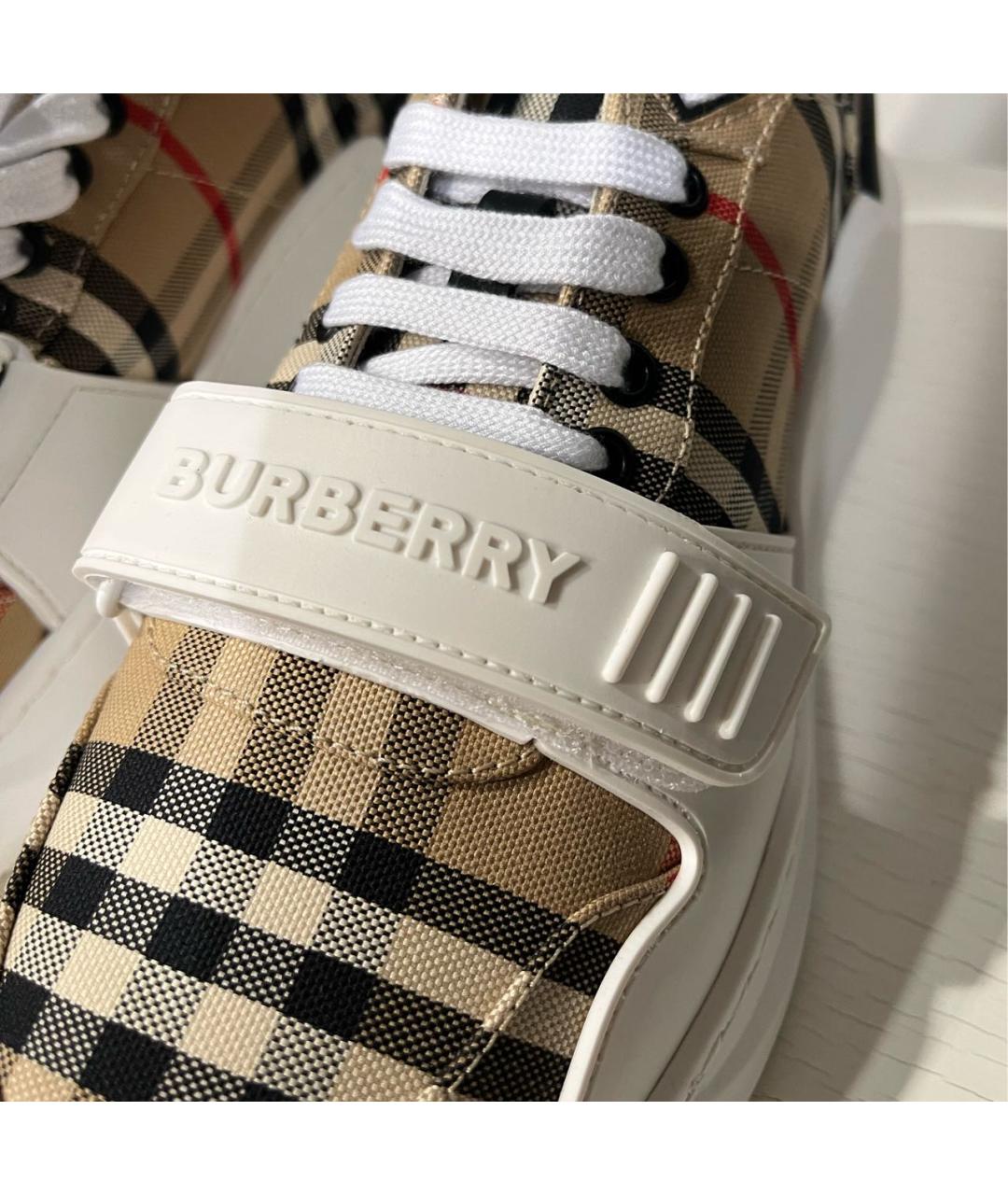 BURBERRY Мульти текстильные кроссовки, фото 5