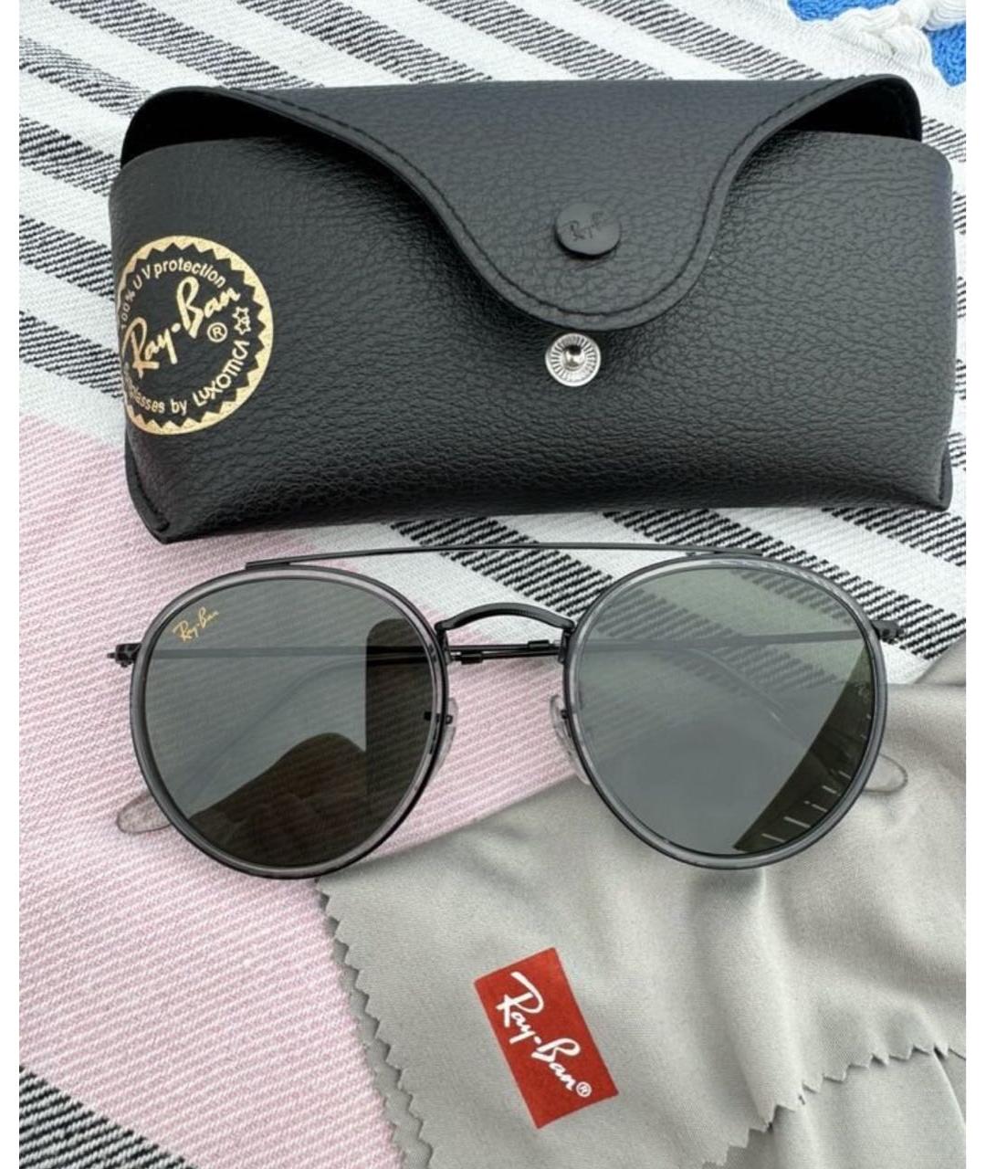 RAY BAN Черные металлические солнцезащитные очки, фото 8