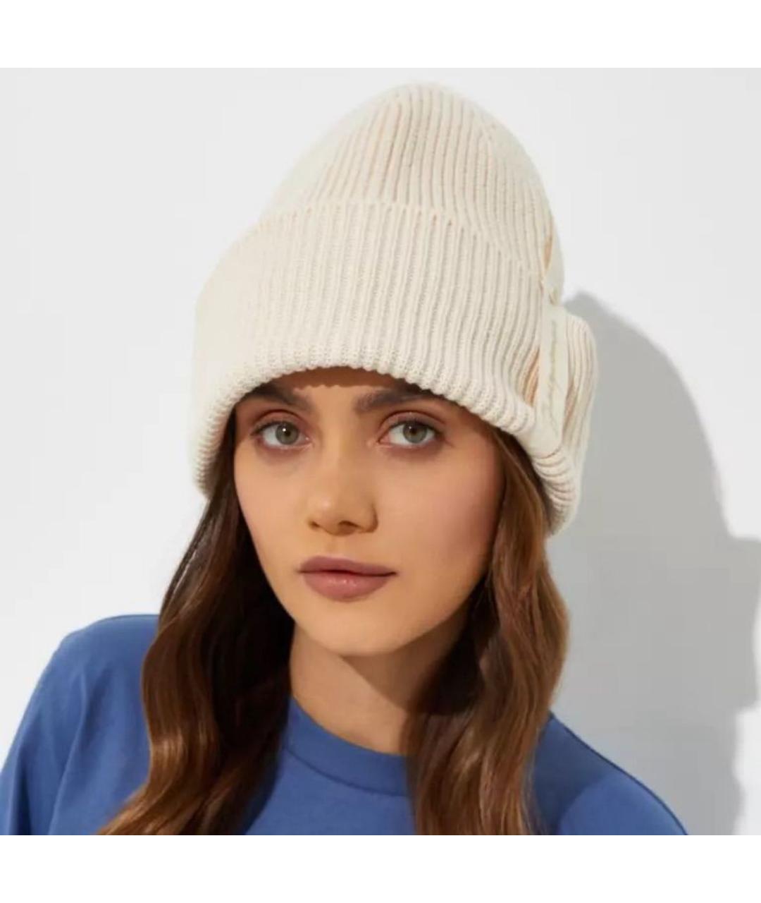 JACQUEMUS Бежевая хлопковая шапка, фото 6