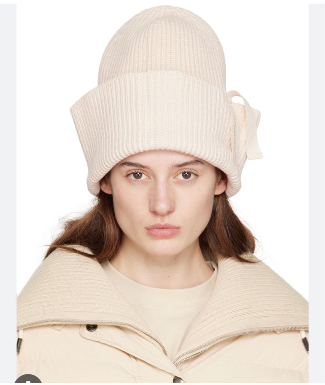 JACQUEMUS Бежевая хлопковая шапка, фото 5