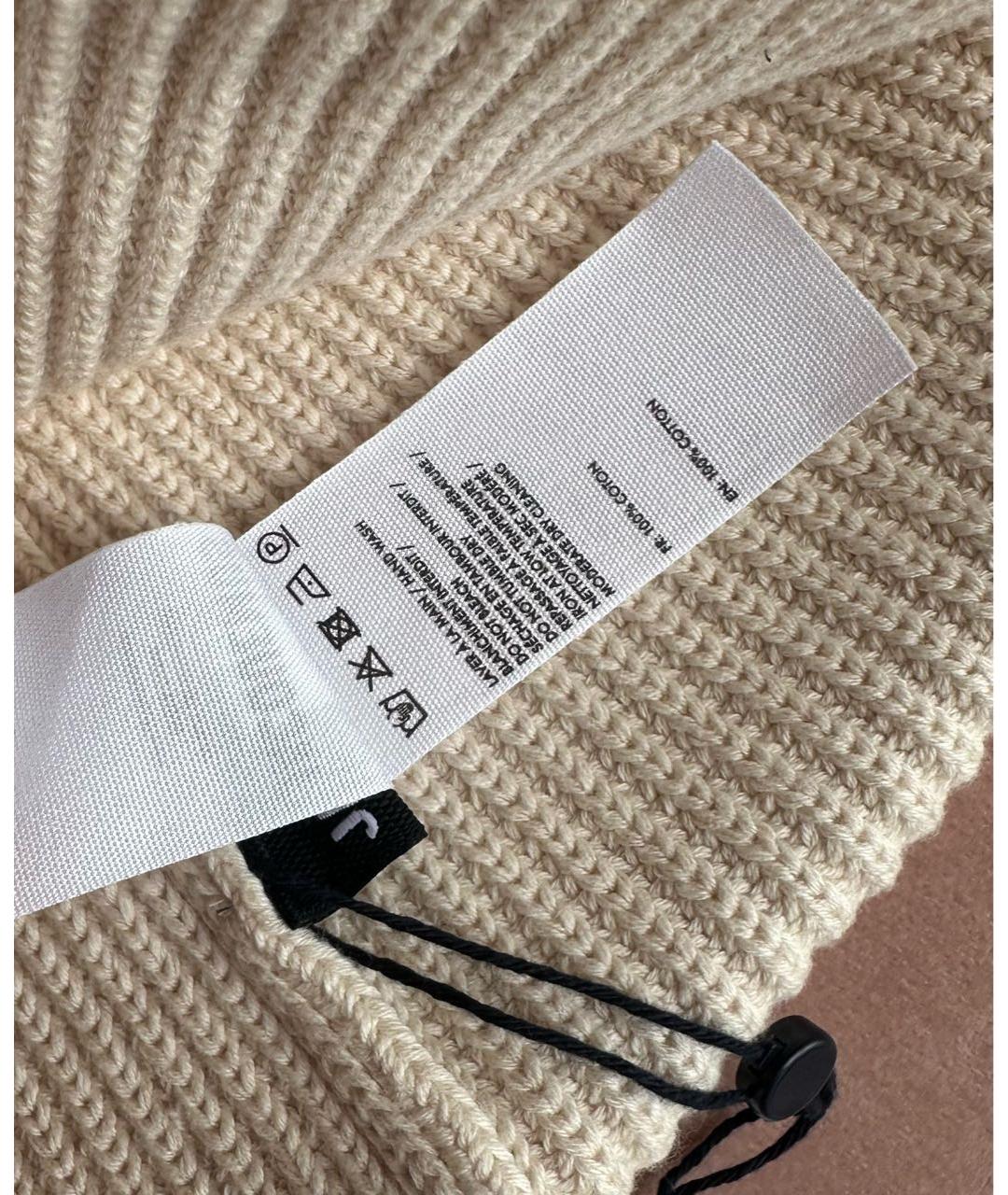 JACQUEMUS Бежевая хлопковая шапка, фото 4