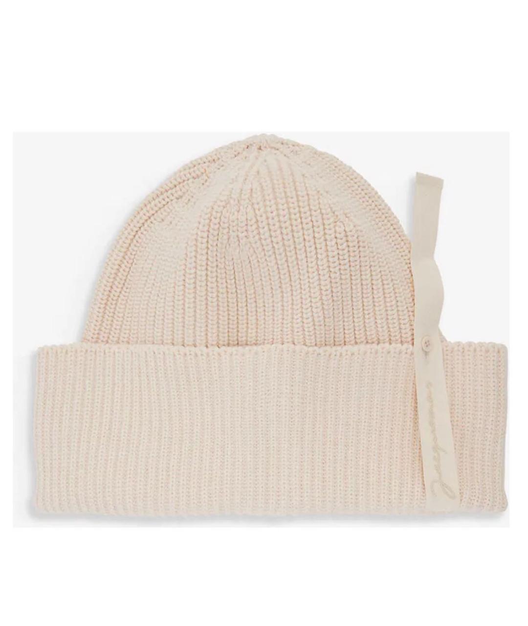 JACQUEMUS Бежевая хлопковая шапка, фото 7