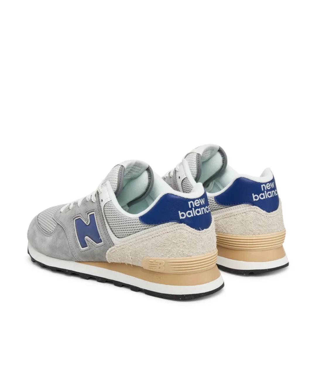 NEW BALANCE Серые замшевые низкие кроссовки / кеды, фото 4