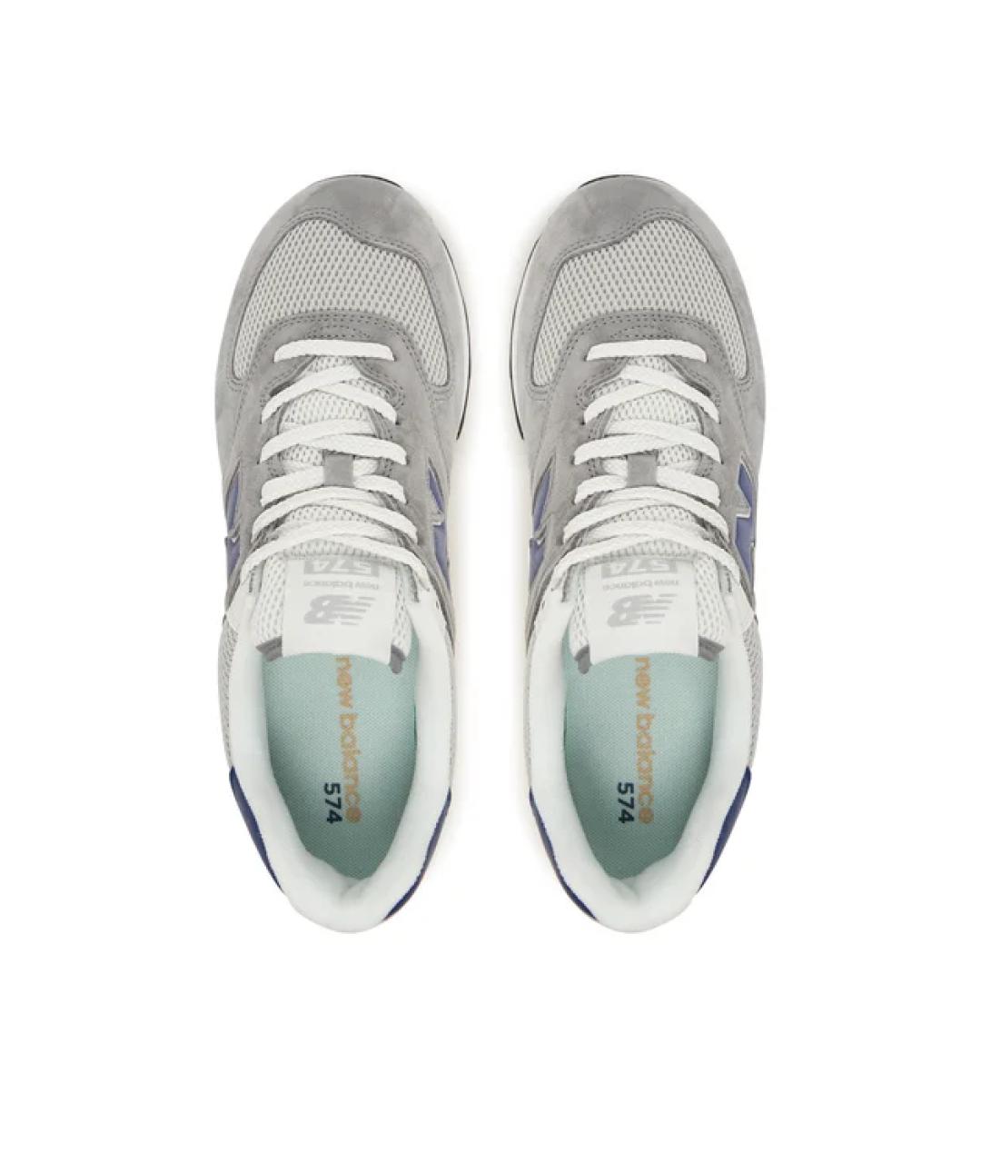 NEW BALANCE Серые замшевые низкие кроссовки / кеды, фото 3