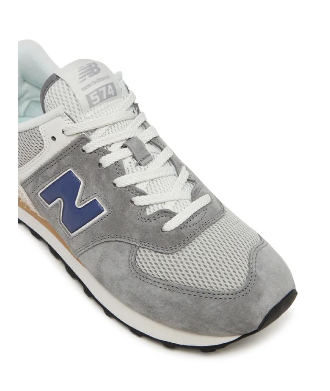 NEW BALANCE Серые замшевые низкие кроссовки / кеды, фото 5