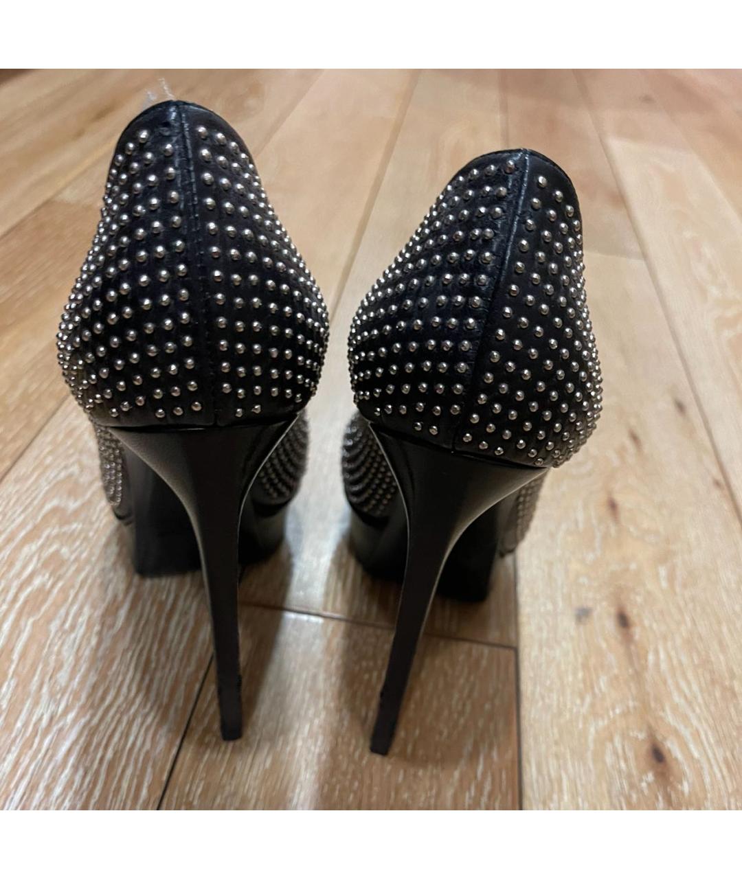 SAINT LAURENT Черные кожаные туфли, фото 3