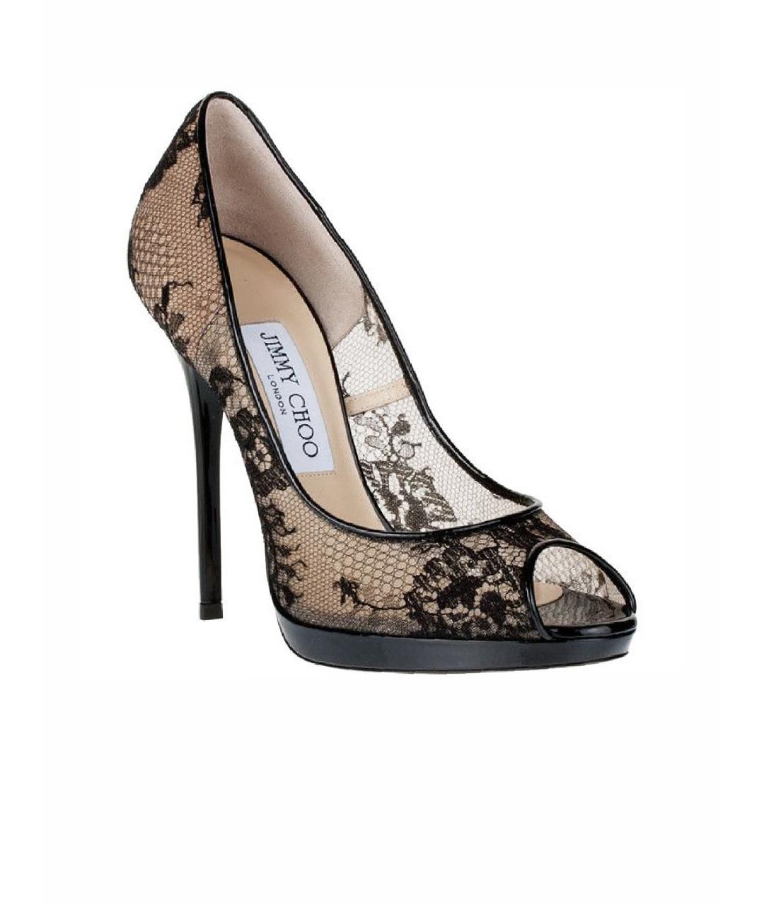 JIMMY CHOO Черные текстильные туфли, фото 1