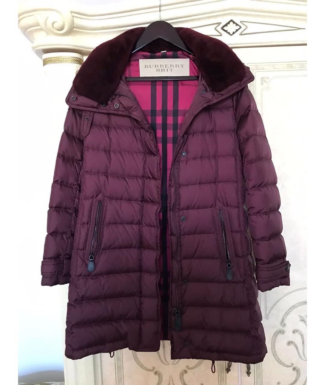 BURBERRY Бордовый пуховик, фото 5