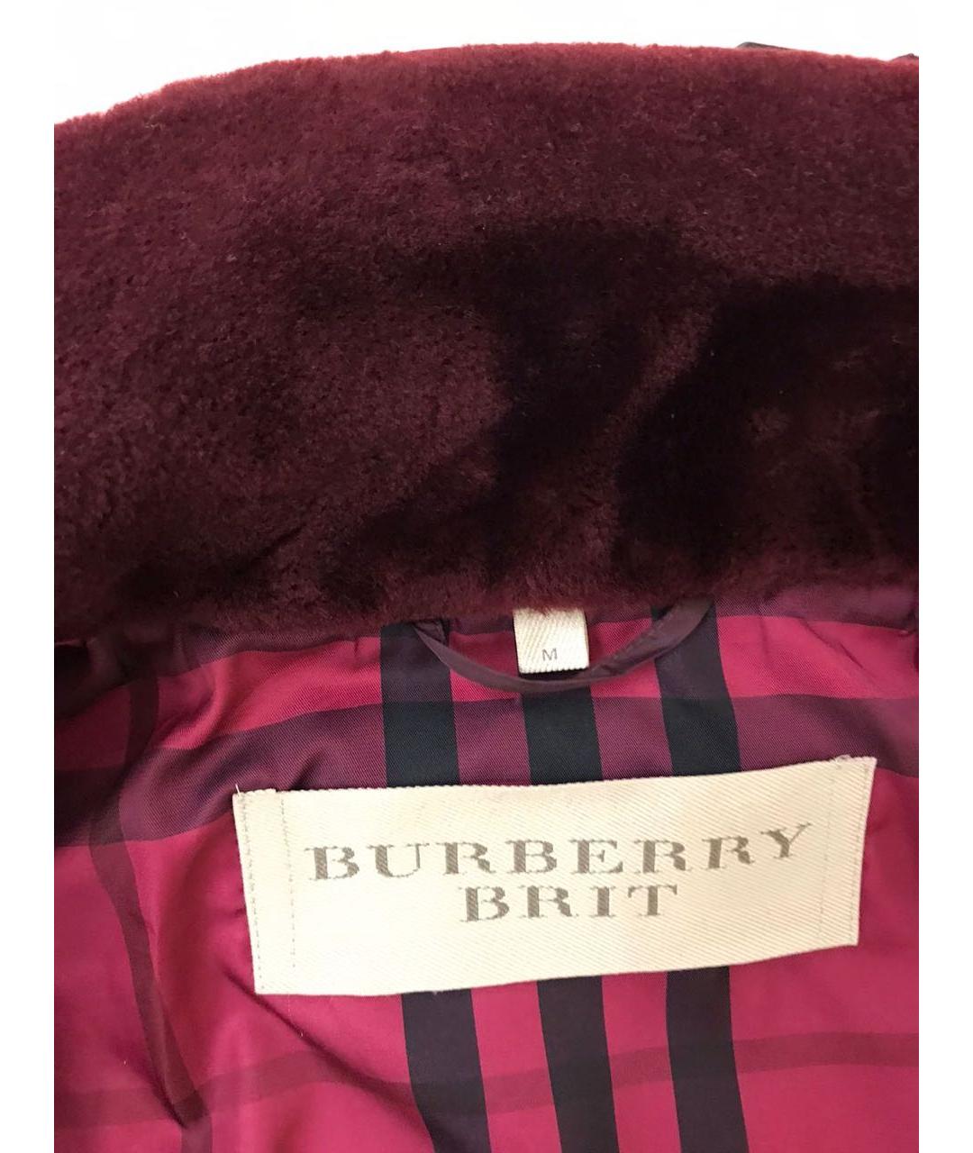 BURBERRY Бордовый пуховик, фото 4