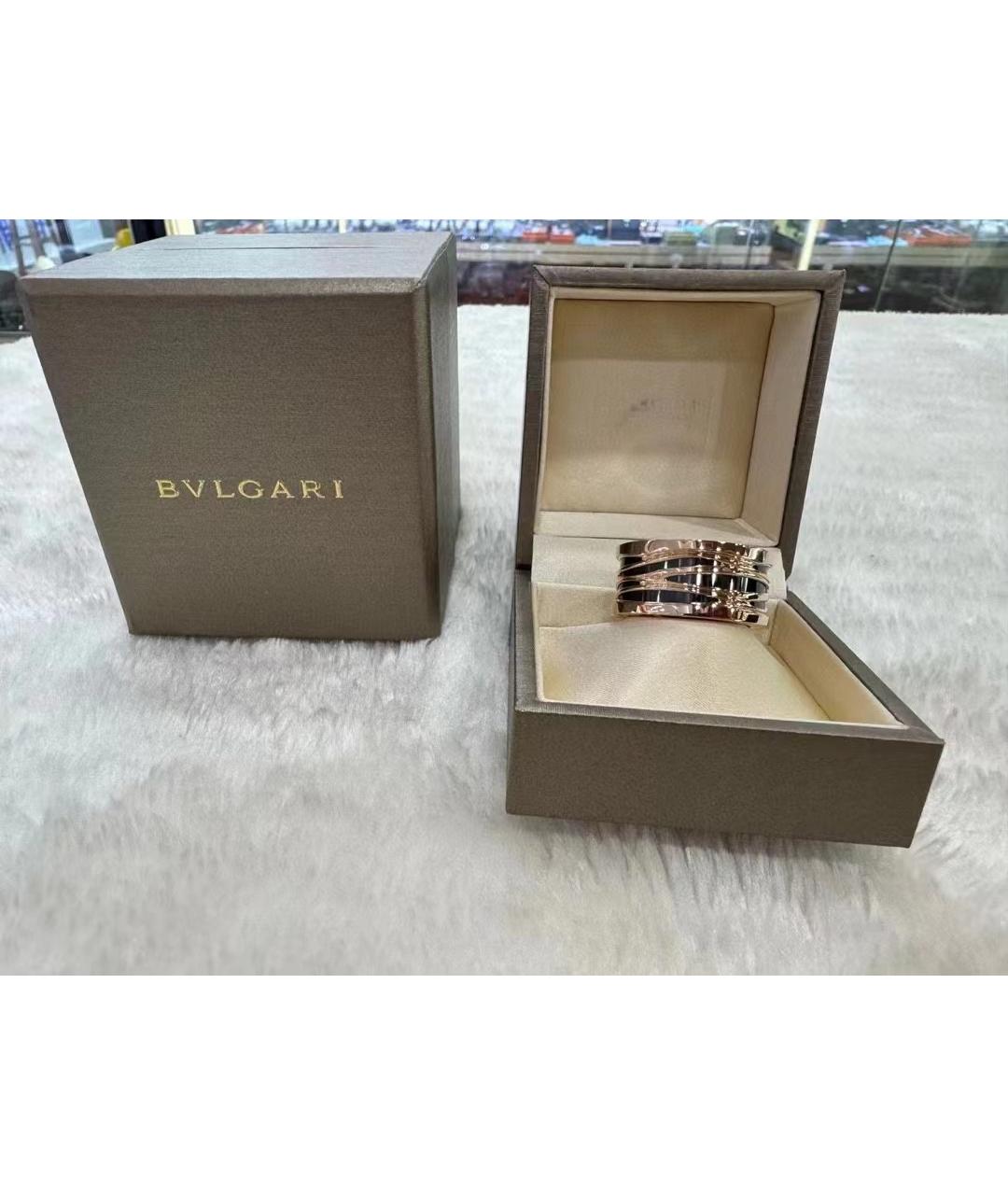 BVLGARI Черное кольцо из розового золота, фото 3