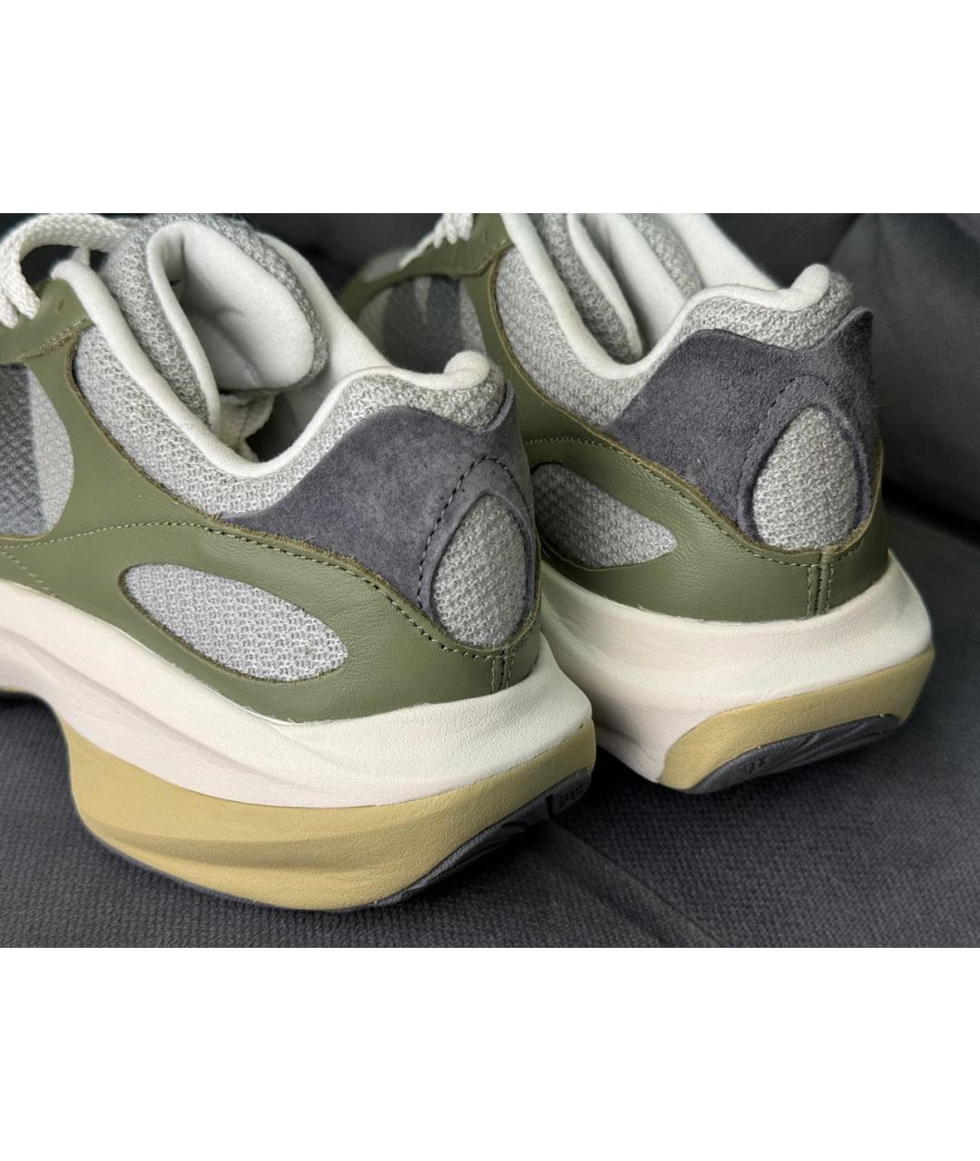 NEW BALANCE Зеленые кожаные низкие кроссовки / кеды, фото 6