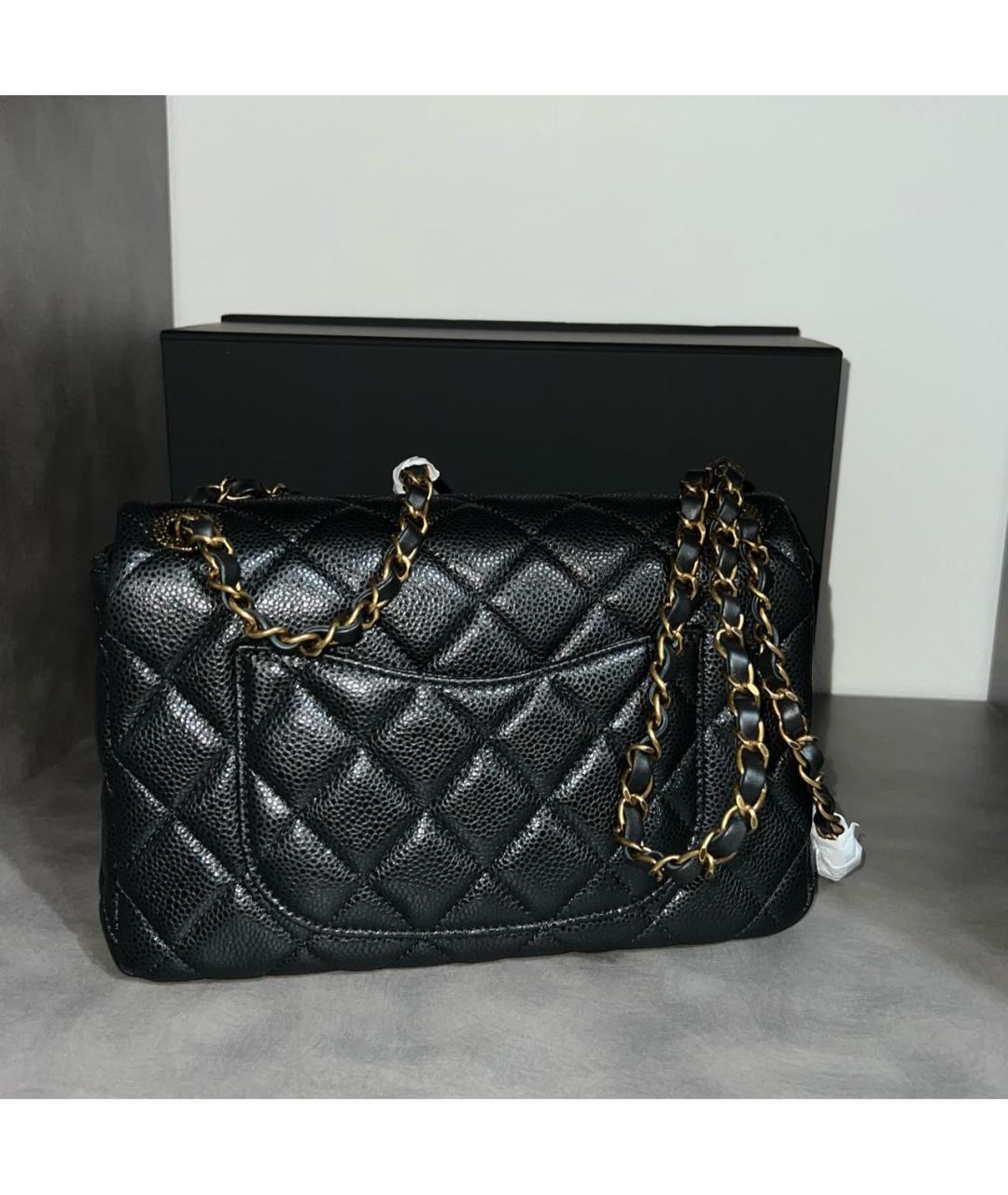 CHANEL Черная кожаная сумка через плечо, фото 4
