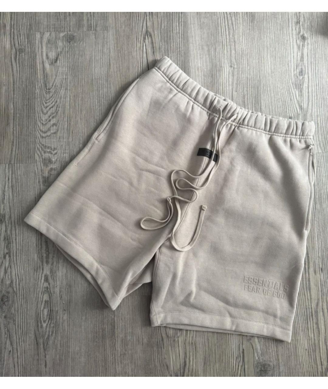 FEAR OF GOD ESSENTIALS Бежевые хлопковые шорты, фото 4