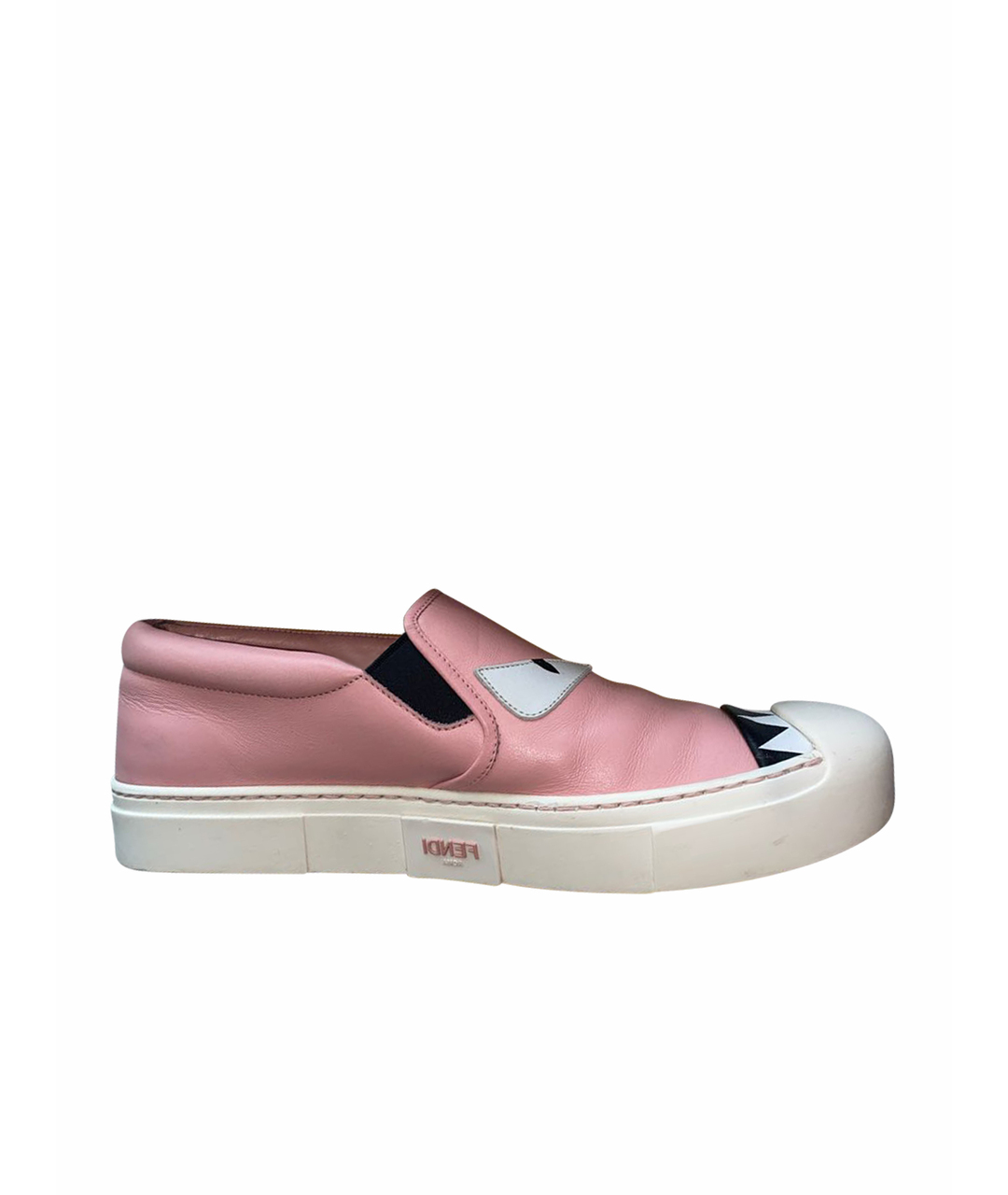 FENDI Розовые кожаные кроссовки, фото 1