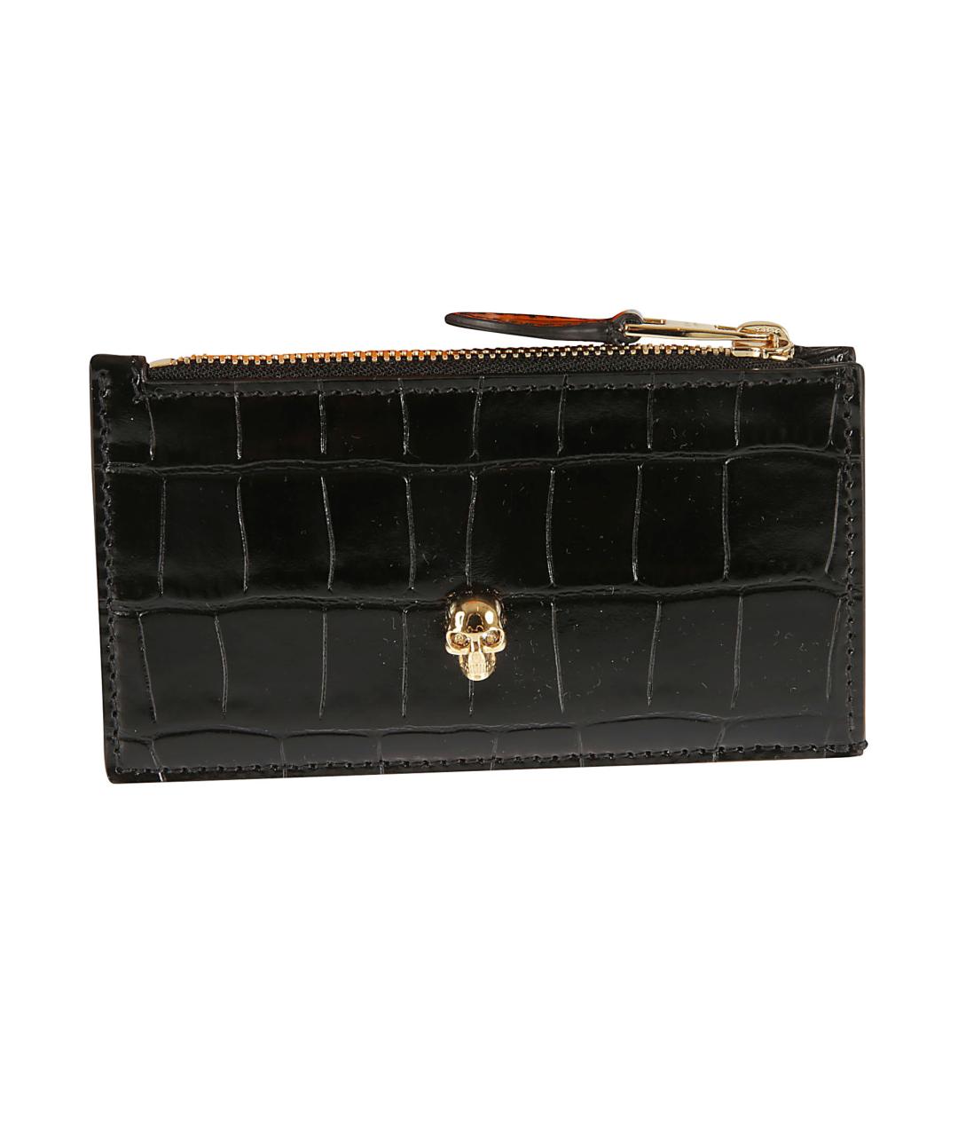 ALEXANDER MCQUEEN Черный кожаный кошелек, фото 2