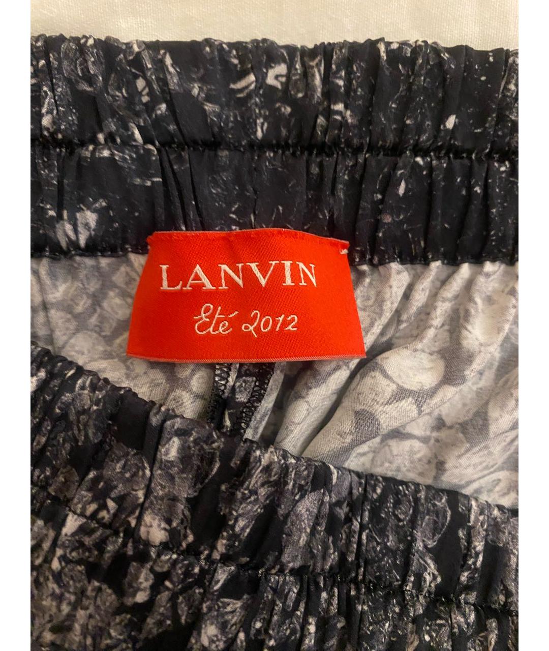 LANVIN Черные шелковые брюки узкие, фото 3