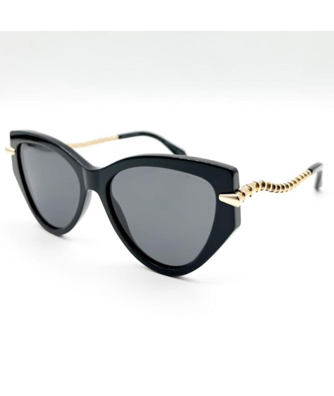 BVLGARI Черные пластиковые солнцезащитные очки, фото 2
