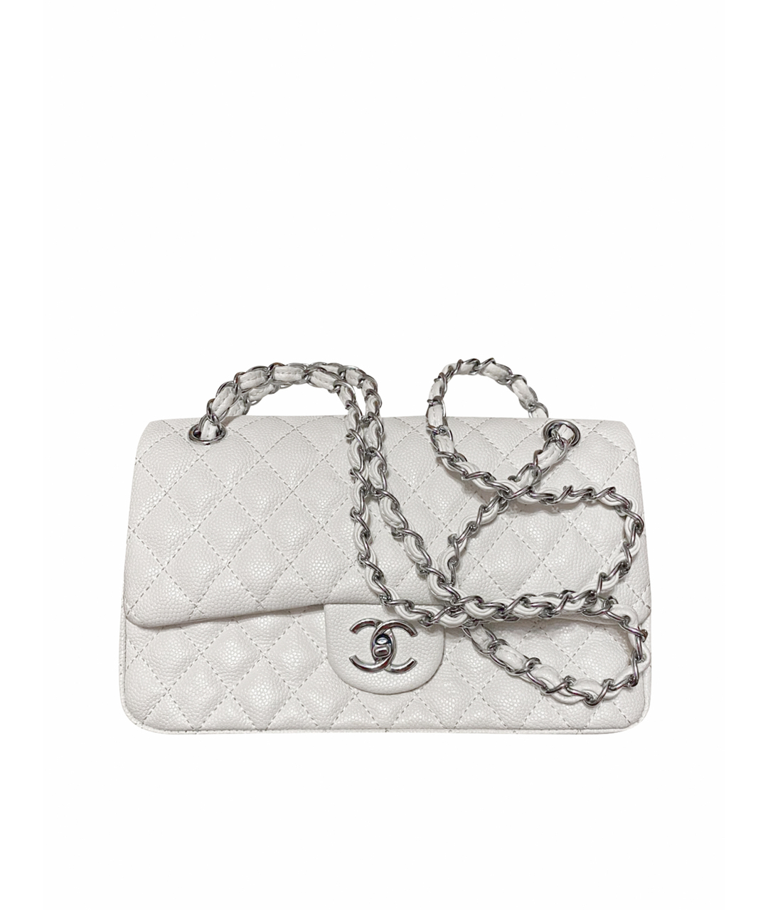 CHANEL PRE-OWNED Белая кожаная сумка тоут, фото 1