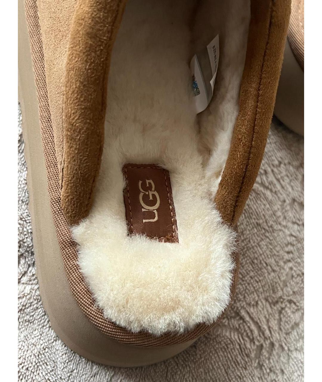 UGG AUSTRALIA Коричневые замшевые мюли, фото 6