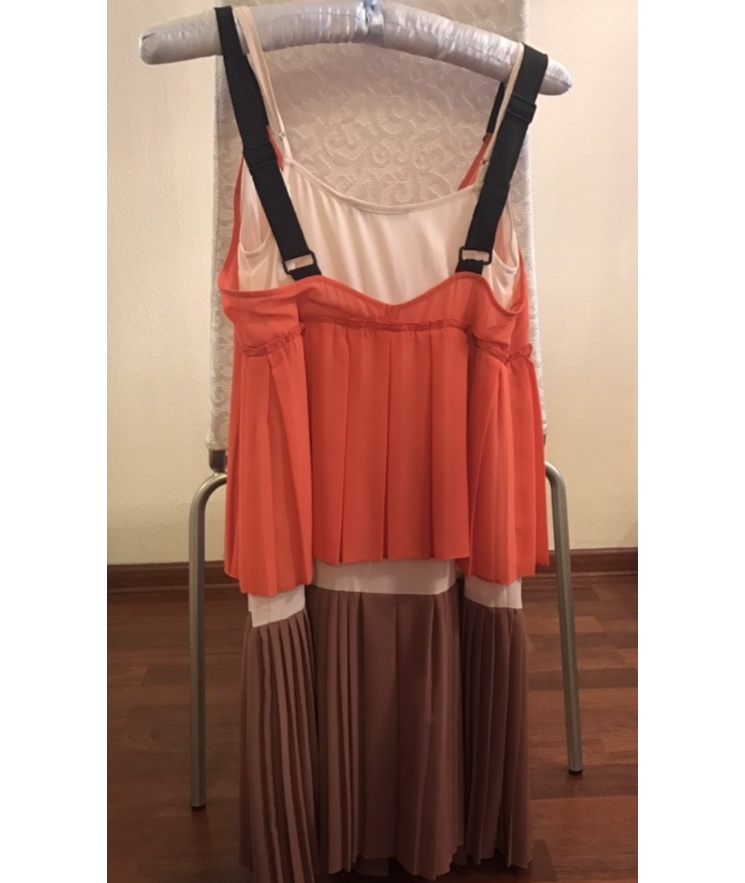 PINKO Оранжевое полиэстеровое повседневное платье, фото 3