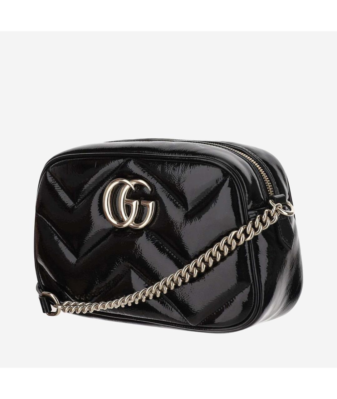 GUCCI Черная кожаная сумка через плечо, фото 2