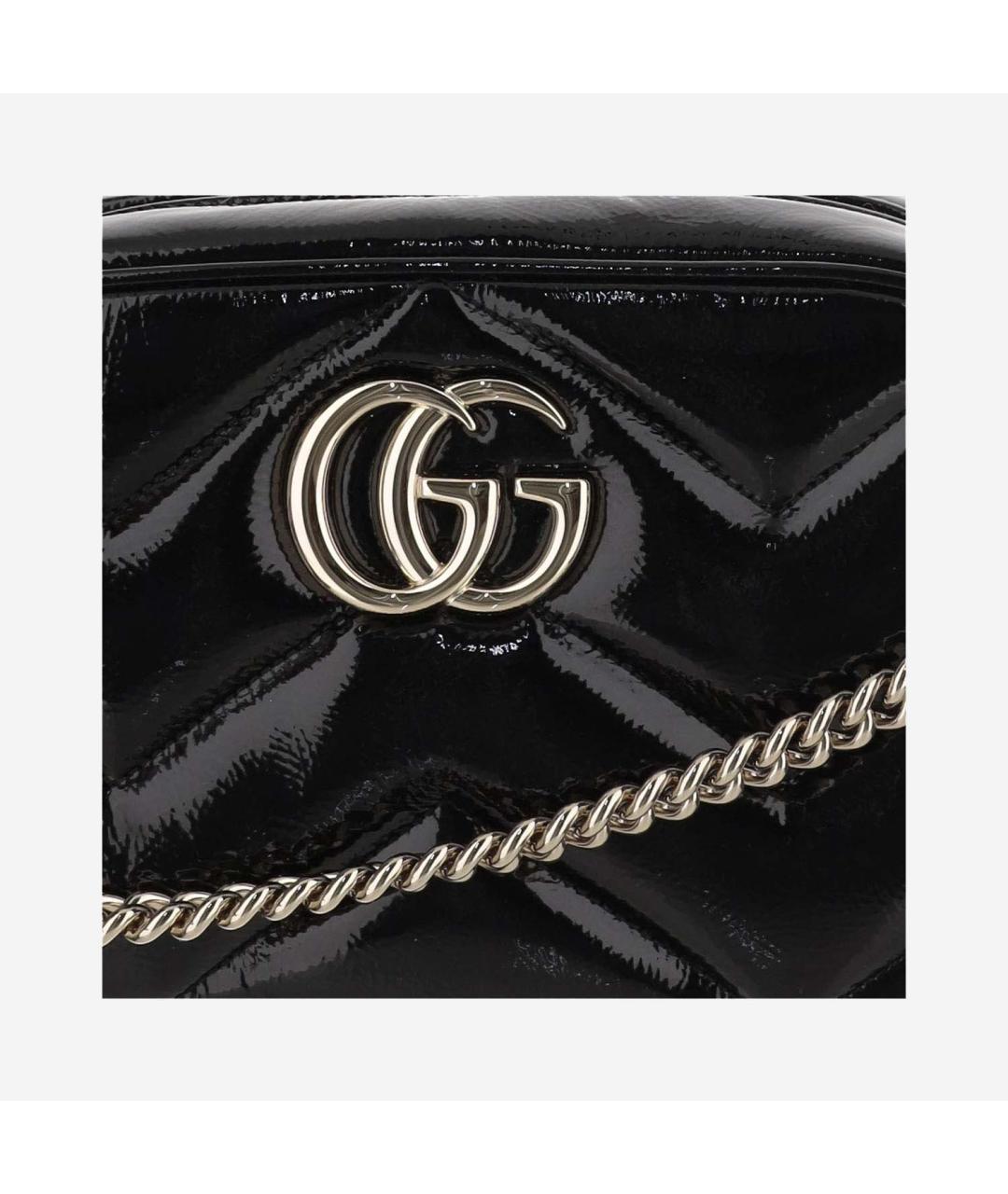GUCCI Черная кожаная сумка через плечо, фото 4