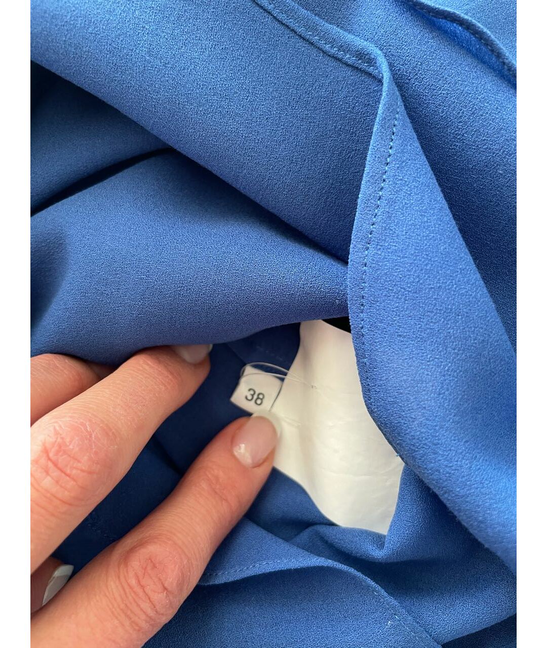 JIL SANDER Синее шелковое повседневное платье, фото 6