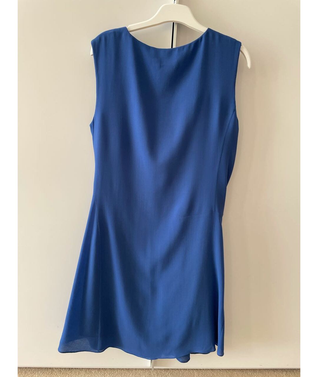 JIL SANDER Синее шелковое повседневное платье, фото 2