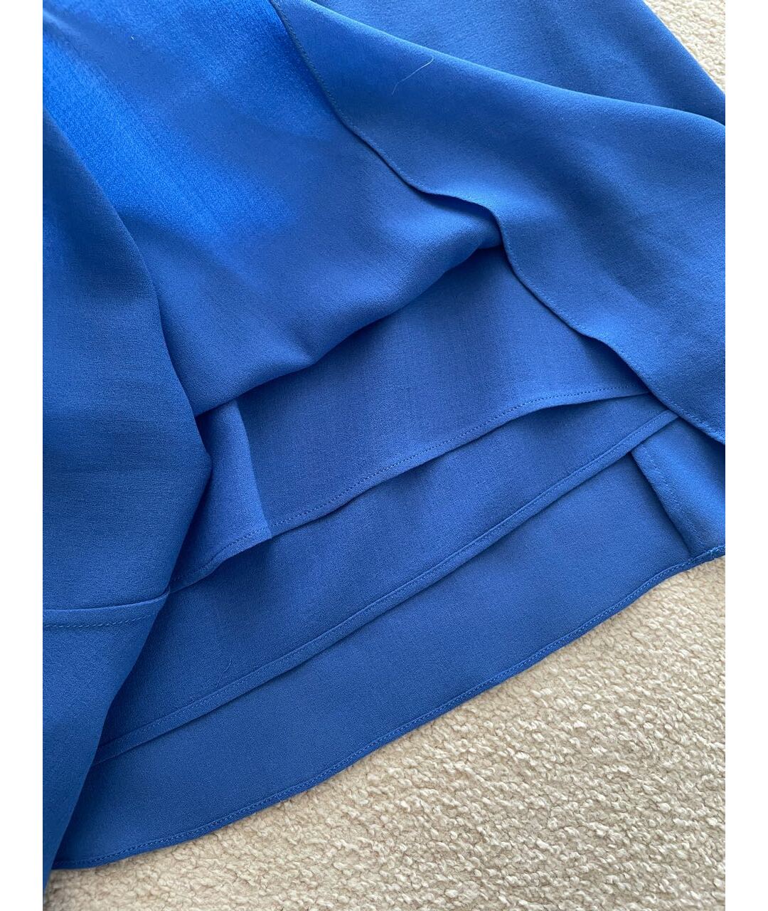JIL SANDER Синее шелковое повседневное платье, фото 5