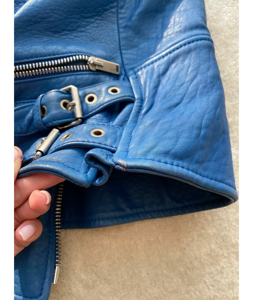 CELINE PRE-OWNED Синий кожаный жилет, фото 8