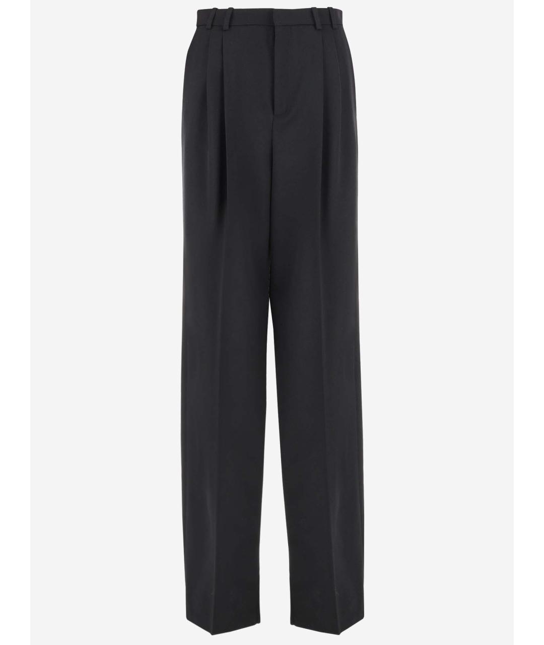 SAINT LAURENT Черные прямые брюки, фото 4