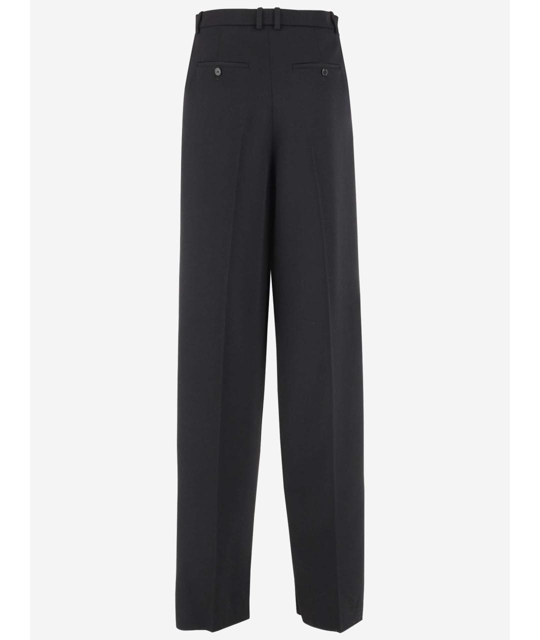 SAINT LAURENT Черные прямые брюки, фото 2