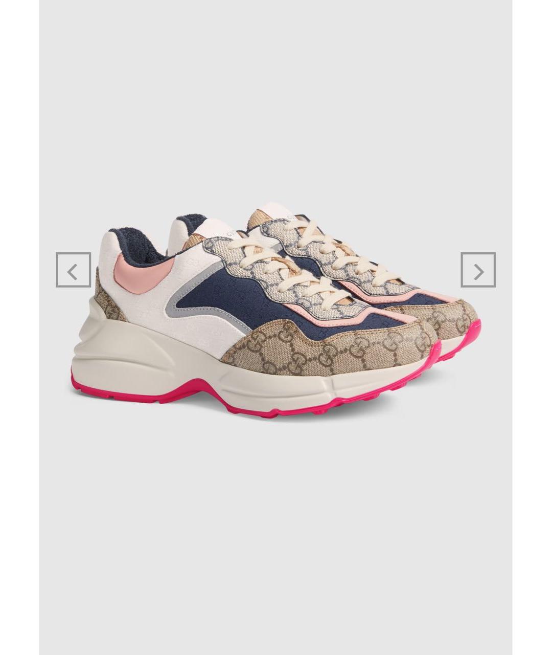 GUCCI Кожаные кроссовки, фото 6