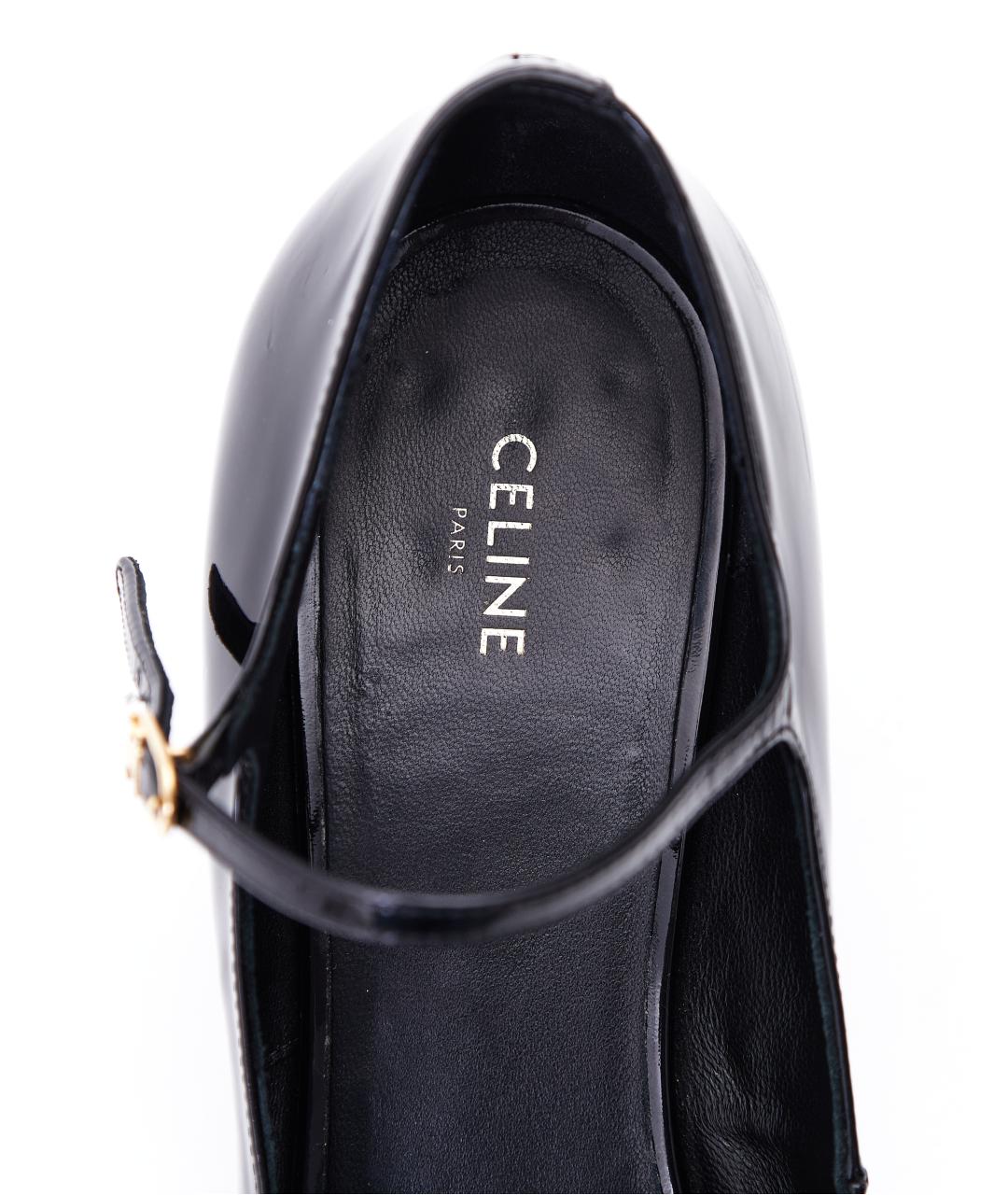 CELINE Черные туфли из лакированной кожи, фото 6