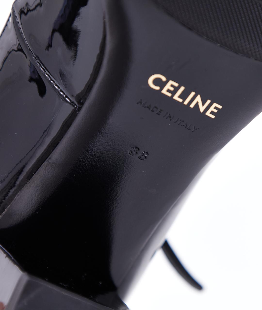 CELINE Черные туфли из лакированной кожи, фото 9