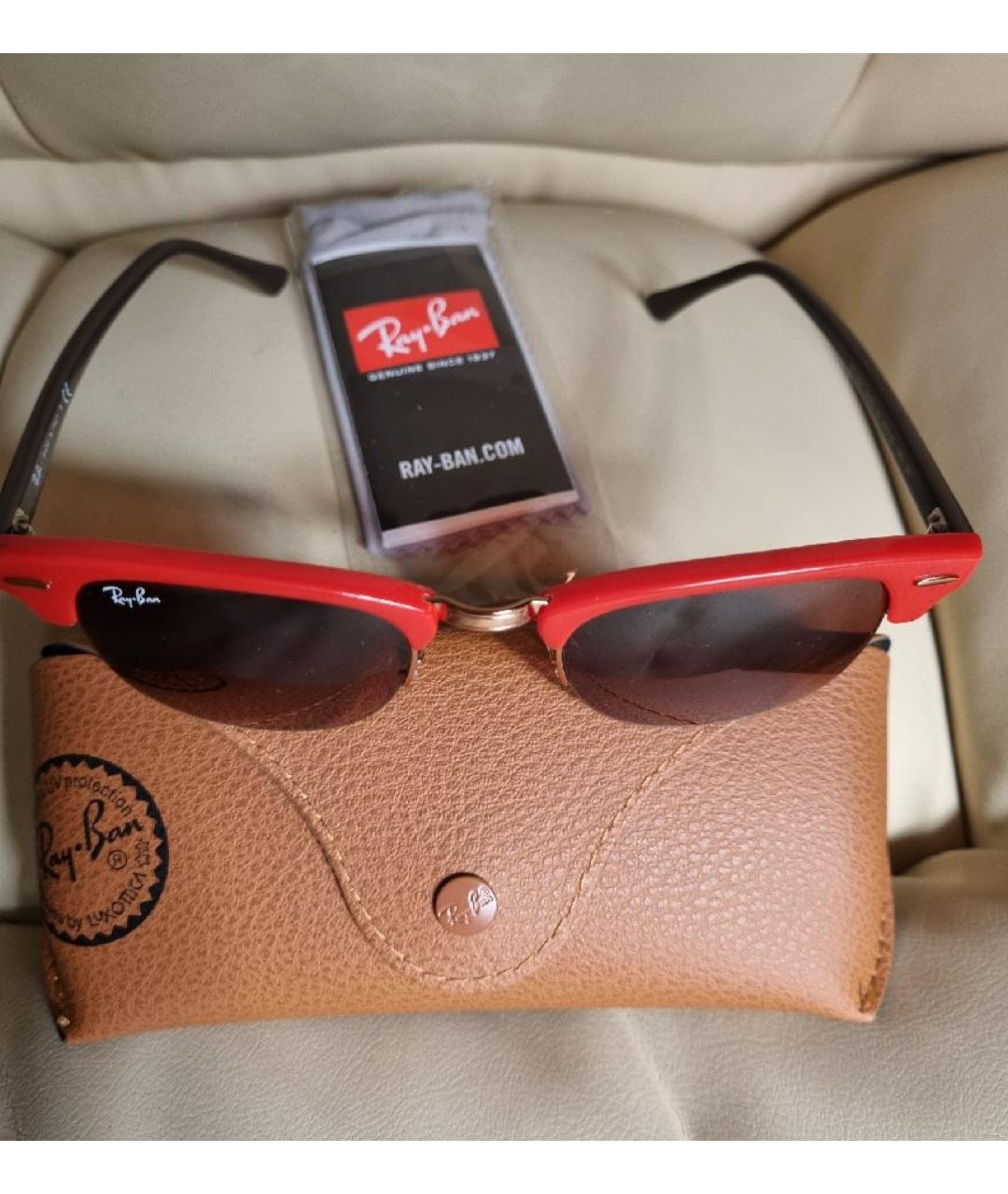 RAY BAN Коричневые солнцезащитные очки, фото 4