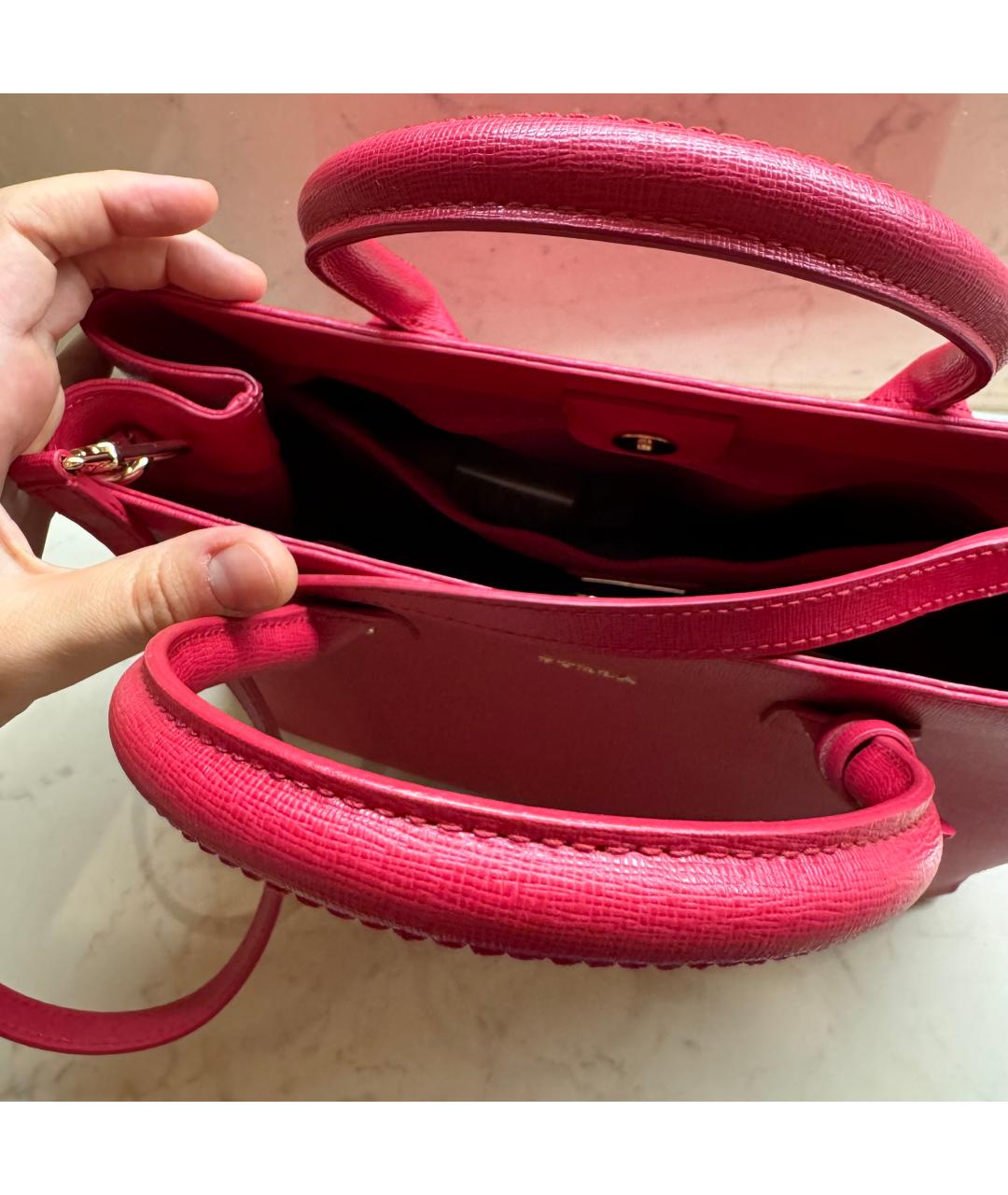 FURLA Красная кожаная сумка тоут, фото 4