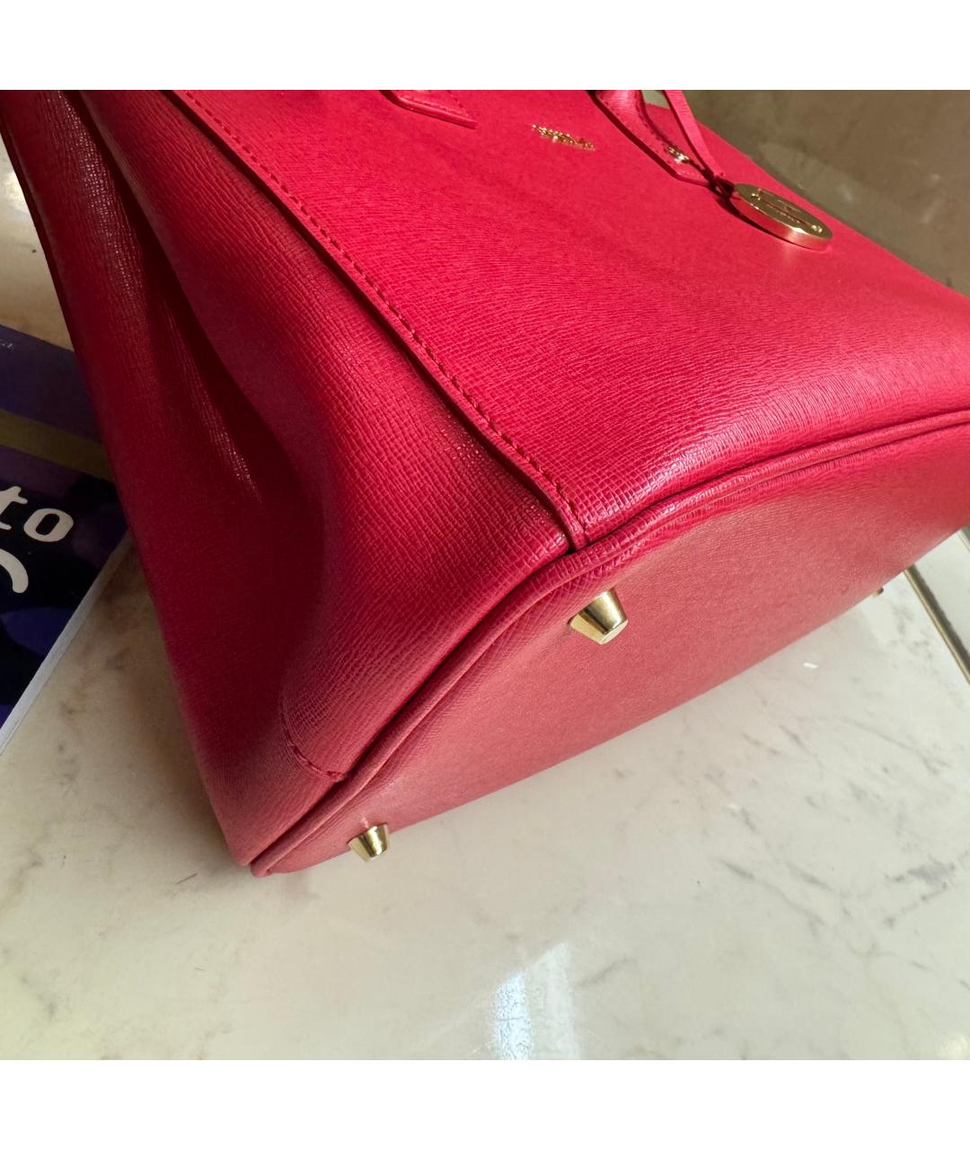 FURLA Красная кожаная сумка тоут, фото 2