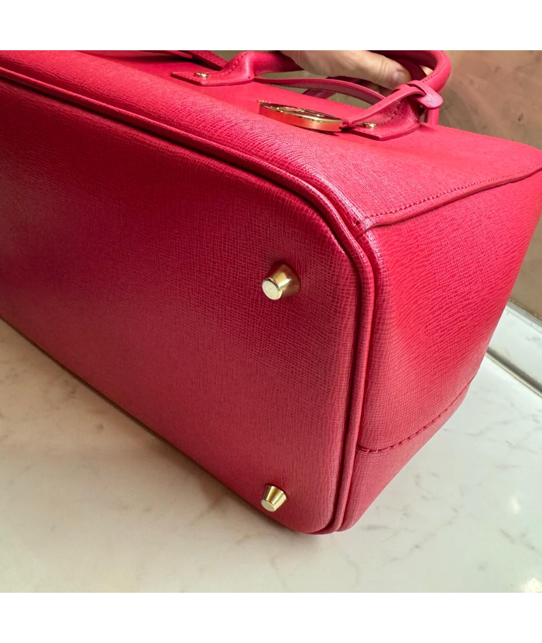 FURLA Красная кожаная сумка тоут, фото 3