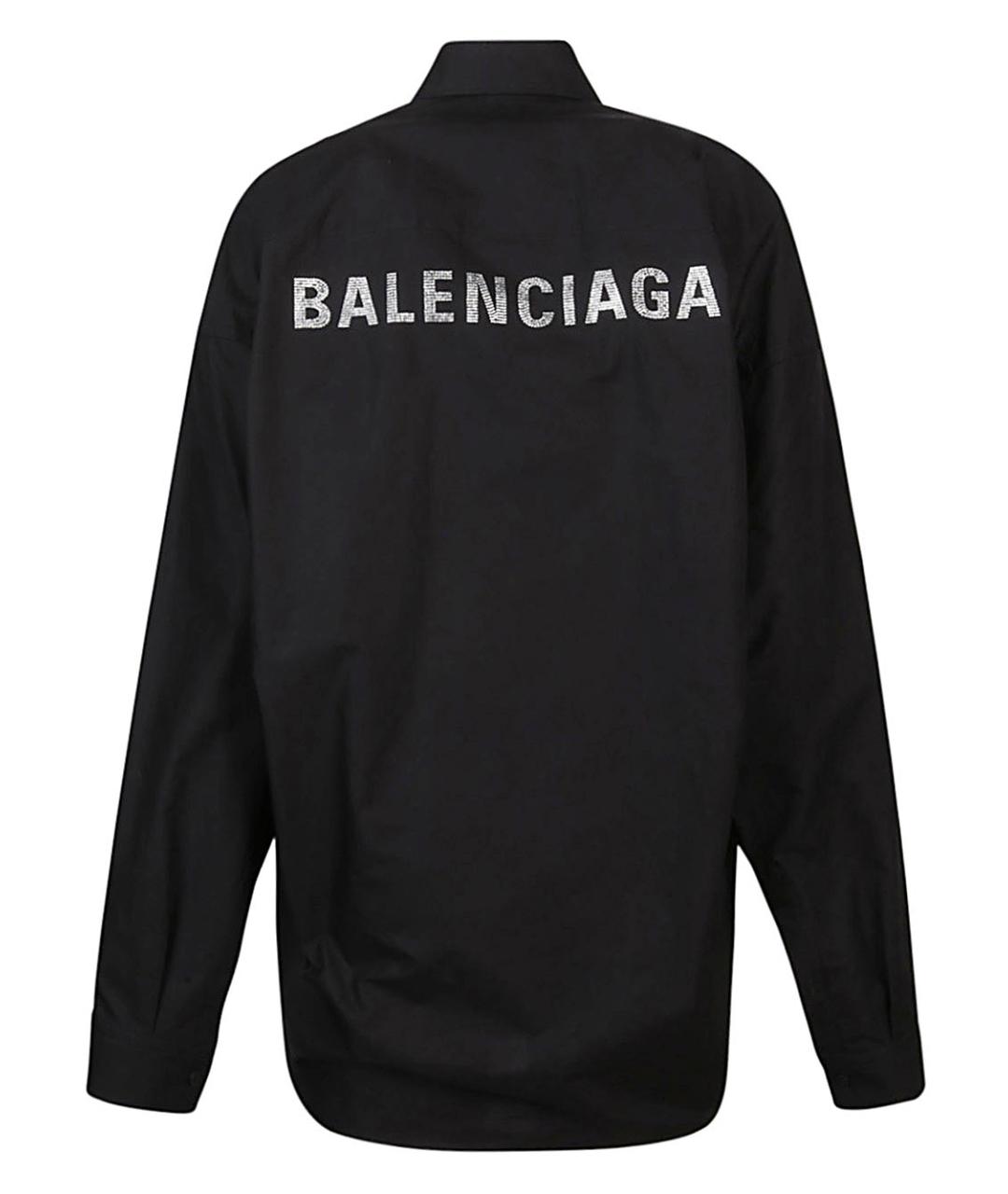 BALENCIAGA Черная хлопковая рубашка, фото 2