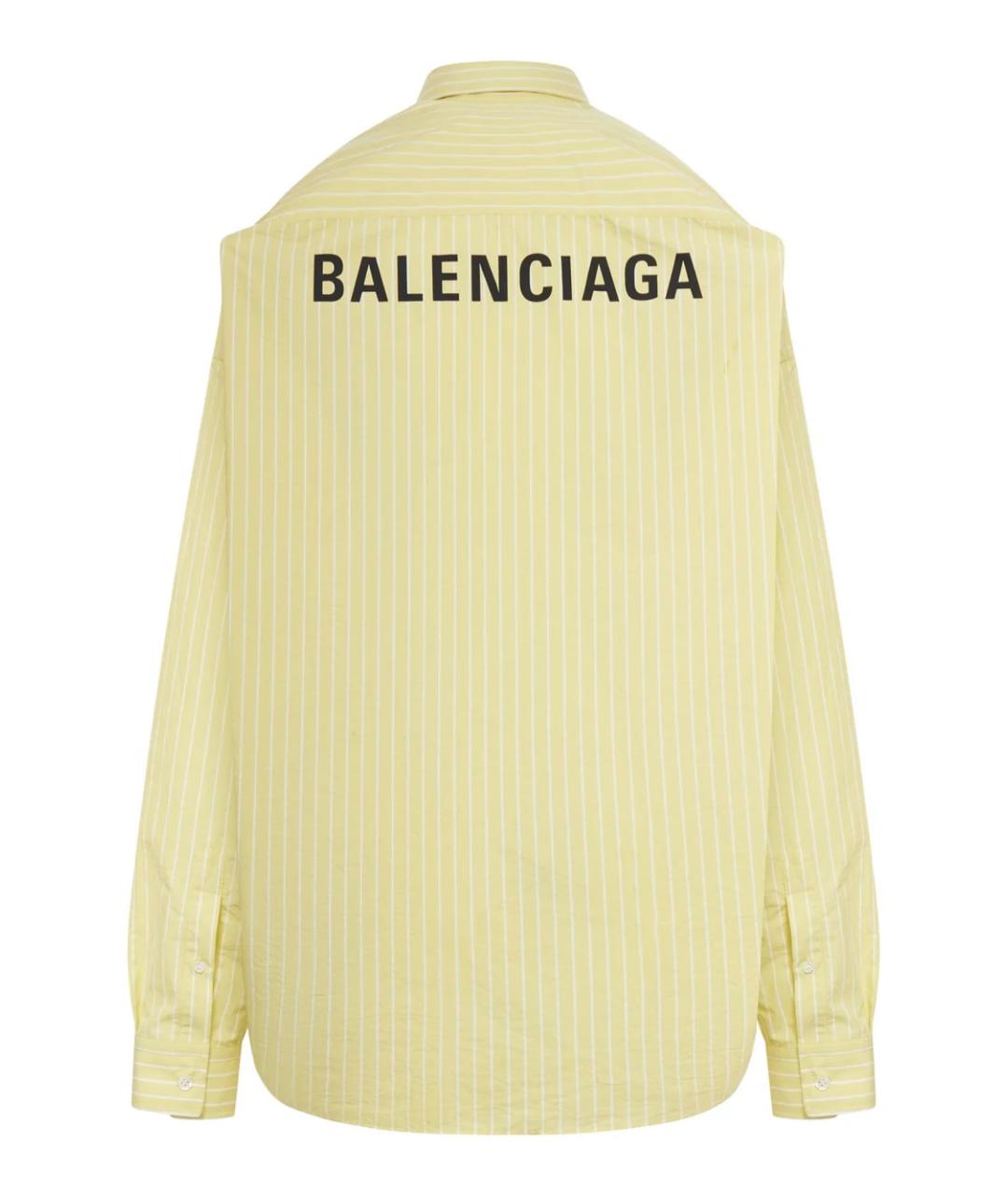 BALENCIAGA Желтая хлопковая рубашка, фото 2