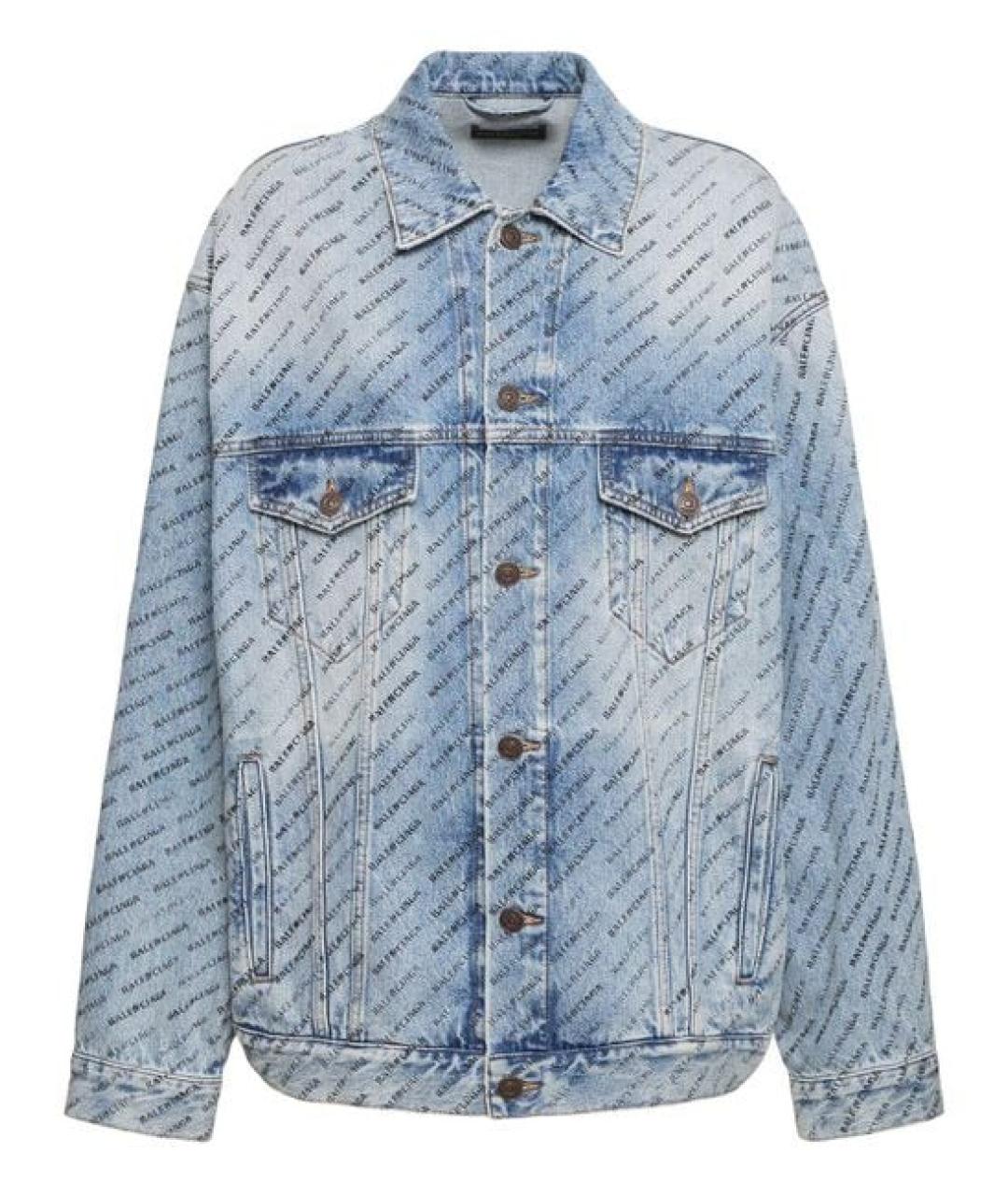 BALENCIAGA Голубая деним куртка, фото 1