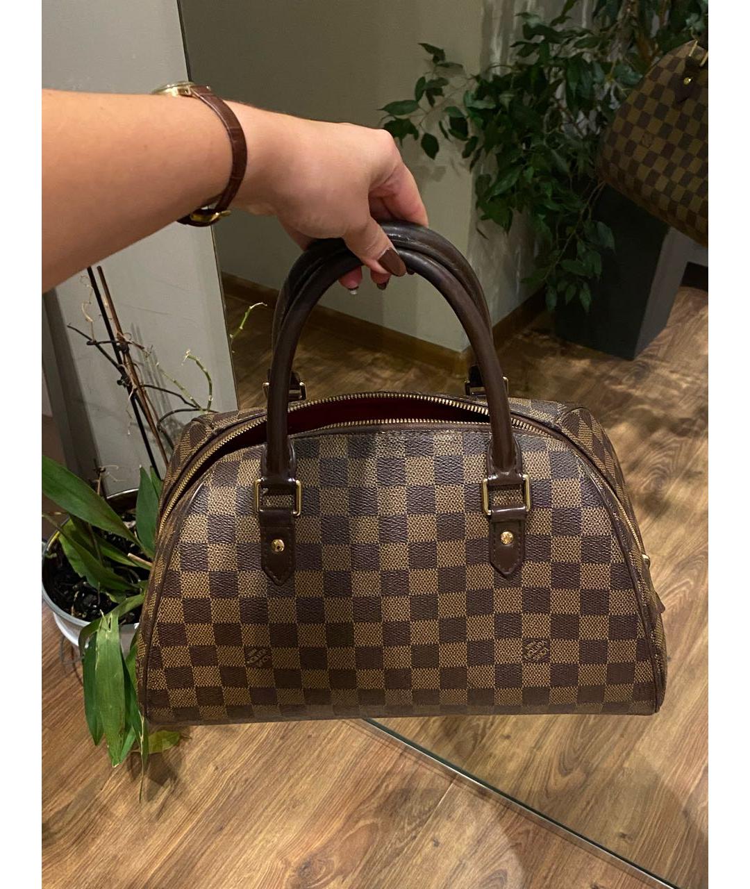 LOUIS VUITTON Коричневая сумка с короткими ручками, фото 8